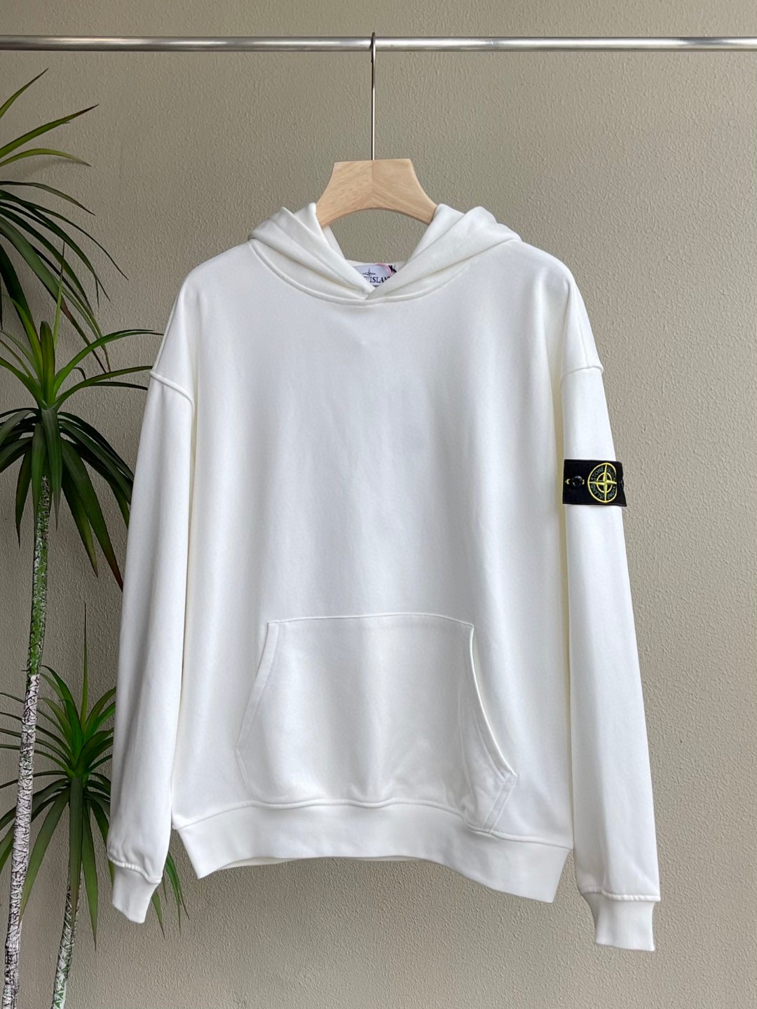 ABF Stone Island Junior Compass-badge cotton hoodie