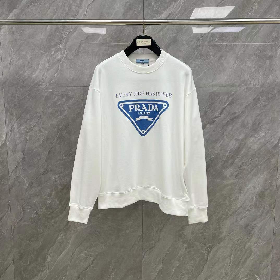 ABF Prada logo-appliqué cotton Sweatshirt