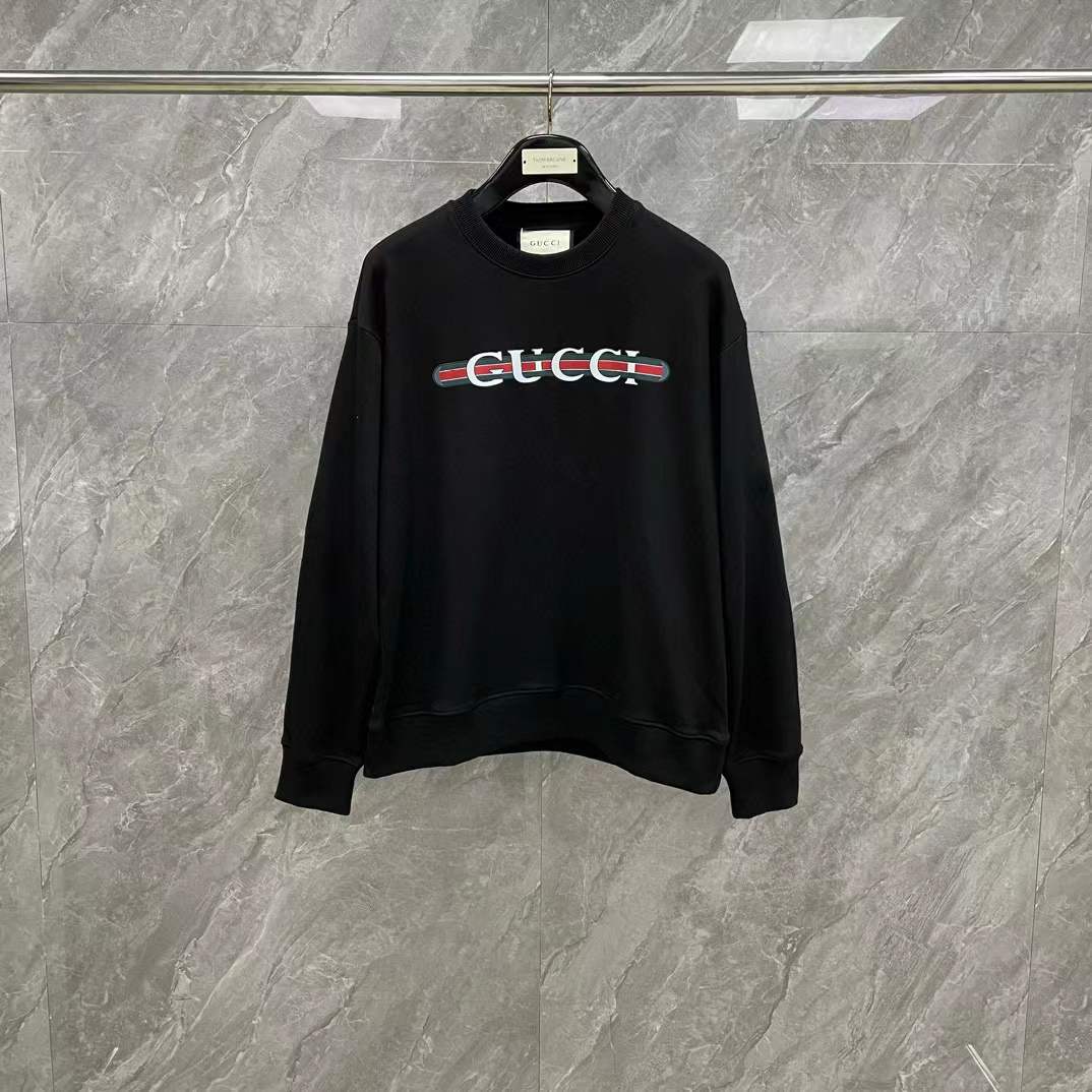 ABF Gucci Printed cotton jersey sweatshirt