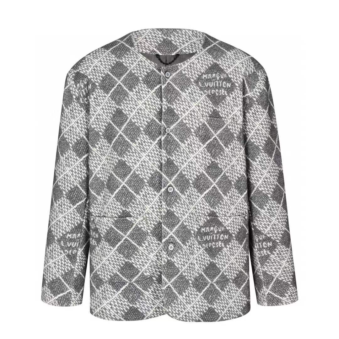 ABF  LV Chic Argyle Check Wool Jacket