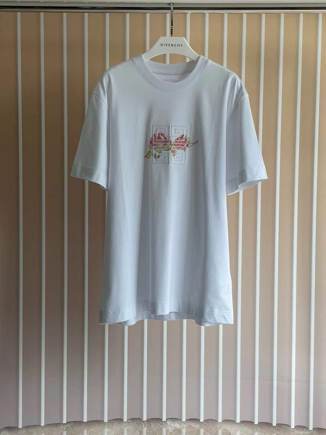 ABF Givenchy 4G lace cotton T-shirt