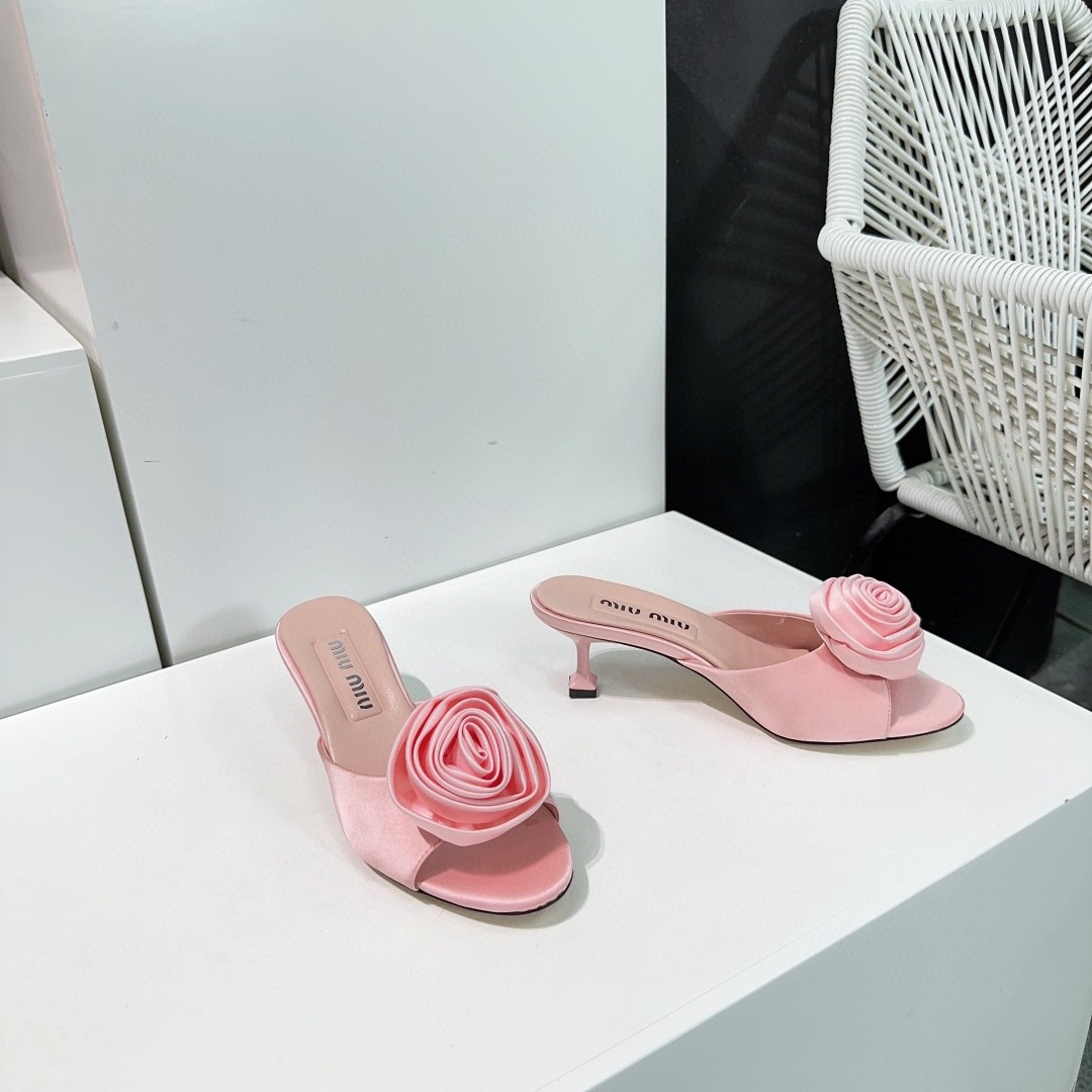 ABF Miu Miu Satin Slides