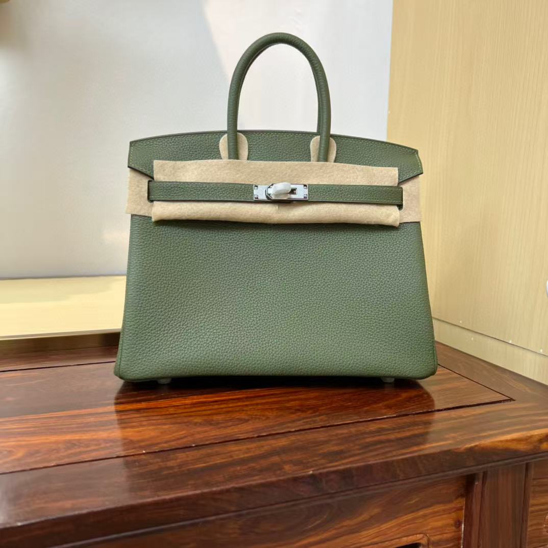 Hermes Kelly Bag 40cm pistach color half handmade