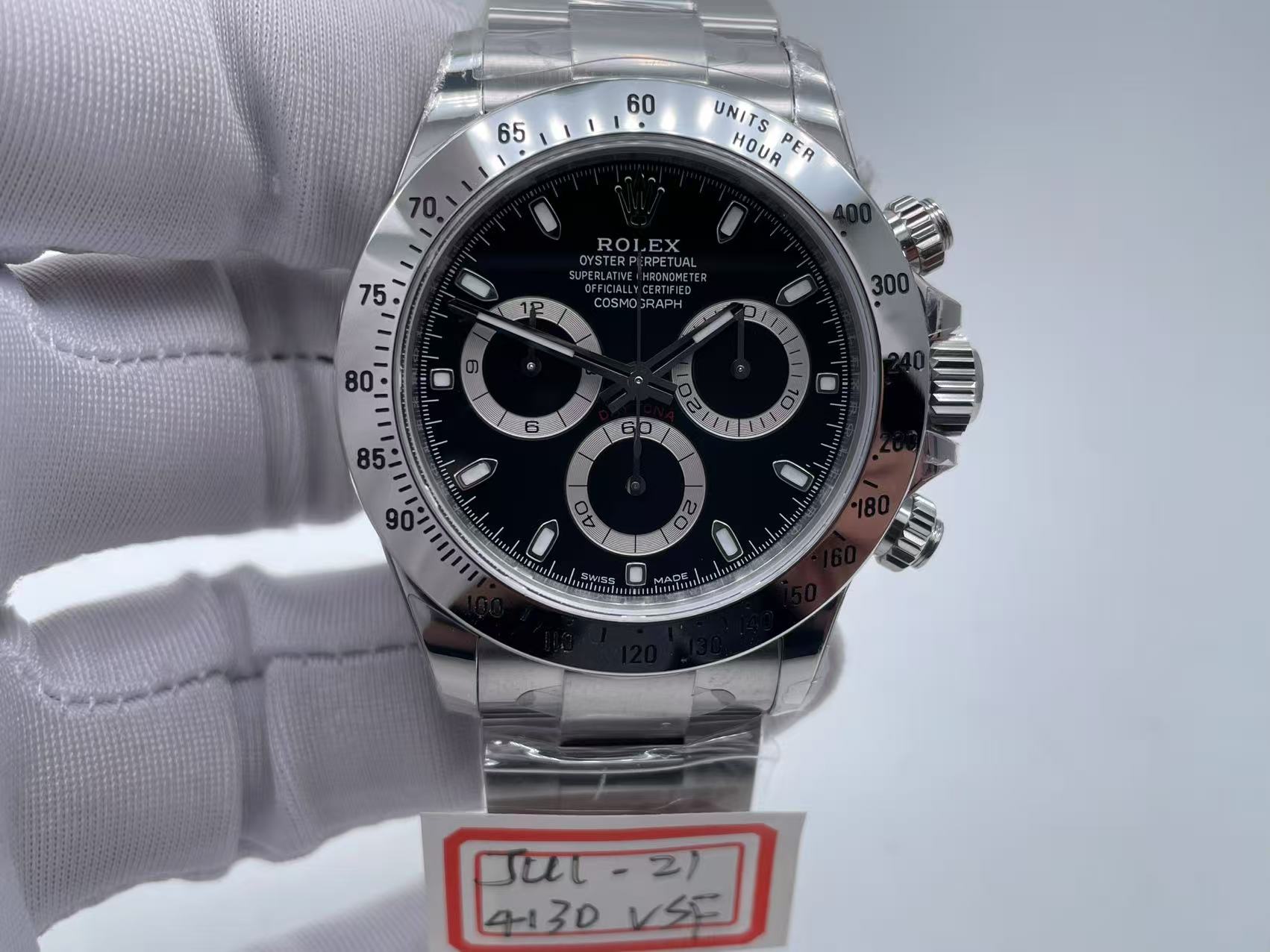 Daytona 116520 904L SS VSF 1:1 Best Edition Black Dial On 904L SS Bracelet DD4130 $588