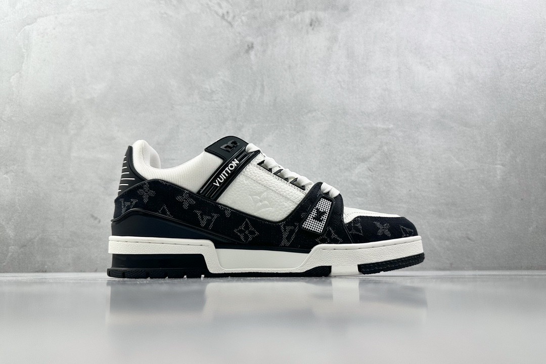 LV Trainer 'Black Monogram Denim'