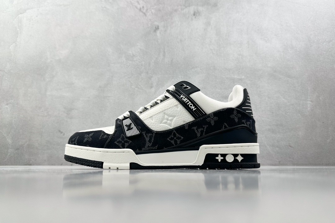 LV Trainer 'Black Monogram Denim'