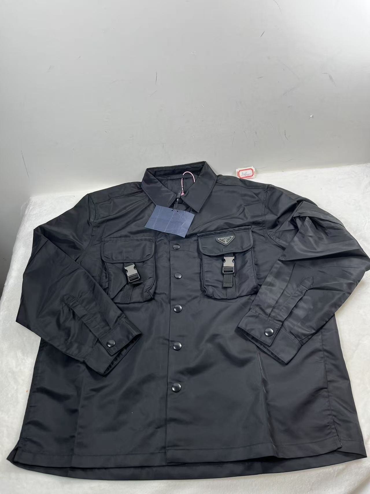 10 May ABQ Prada Re-Nylon triangle-logo shirt
