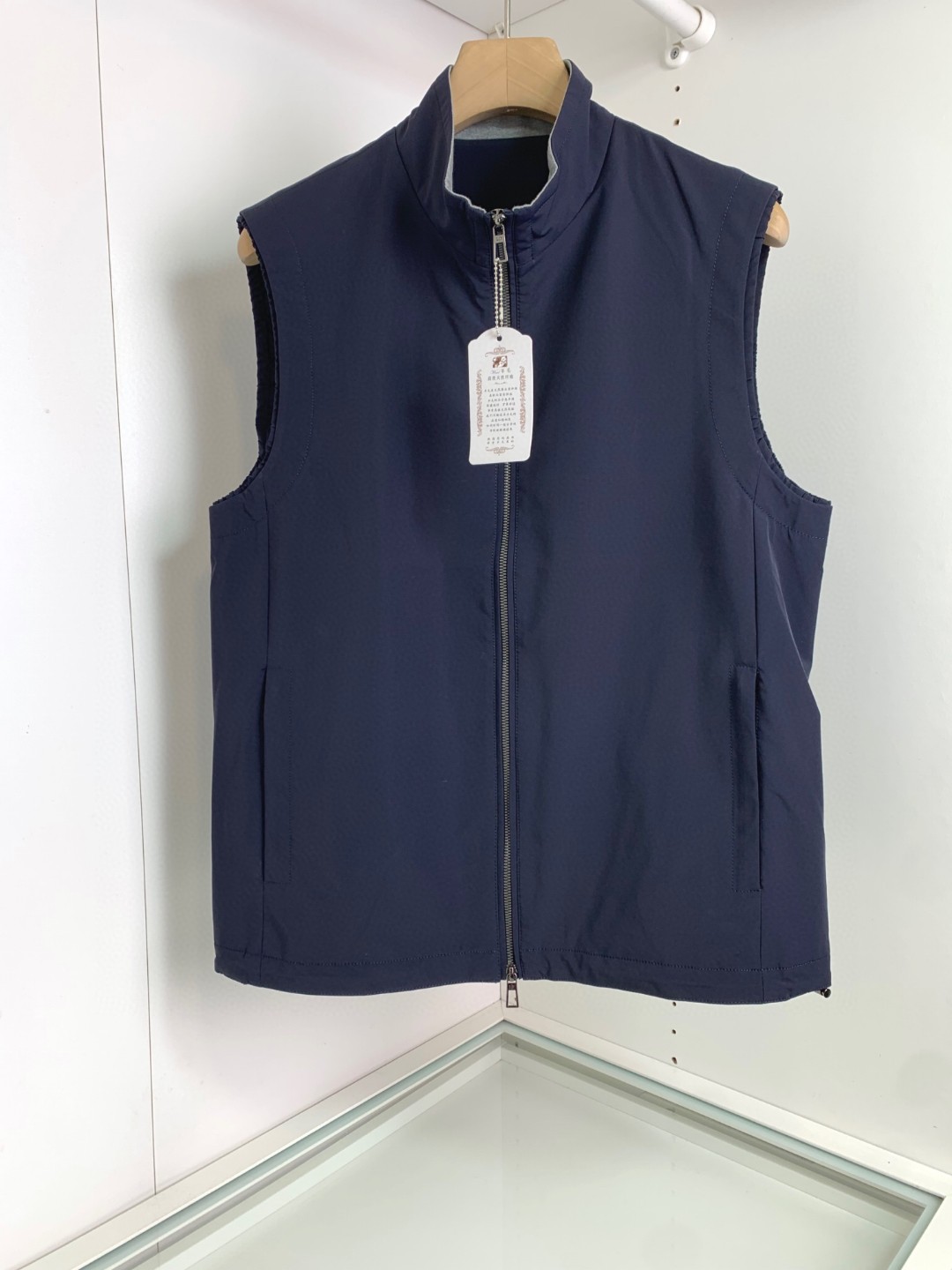 14 May ABF Brunello Cucinelli stand-collar zip-front gilet