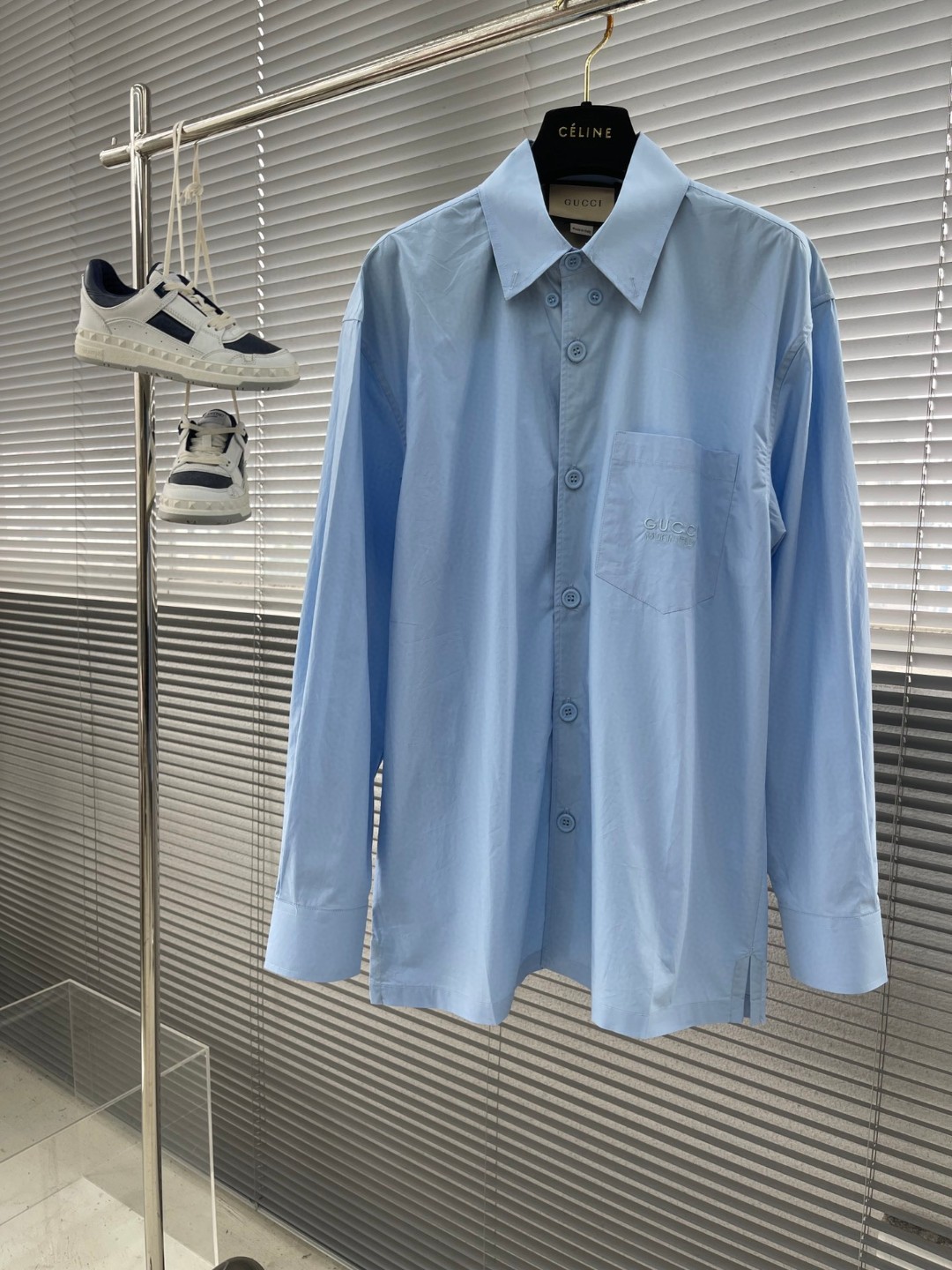 15 May ABF Gucci logo-embroidered cotton shirt