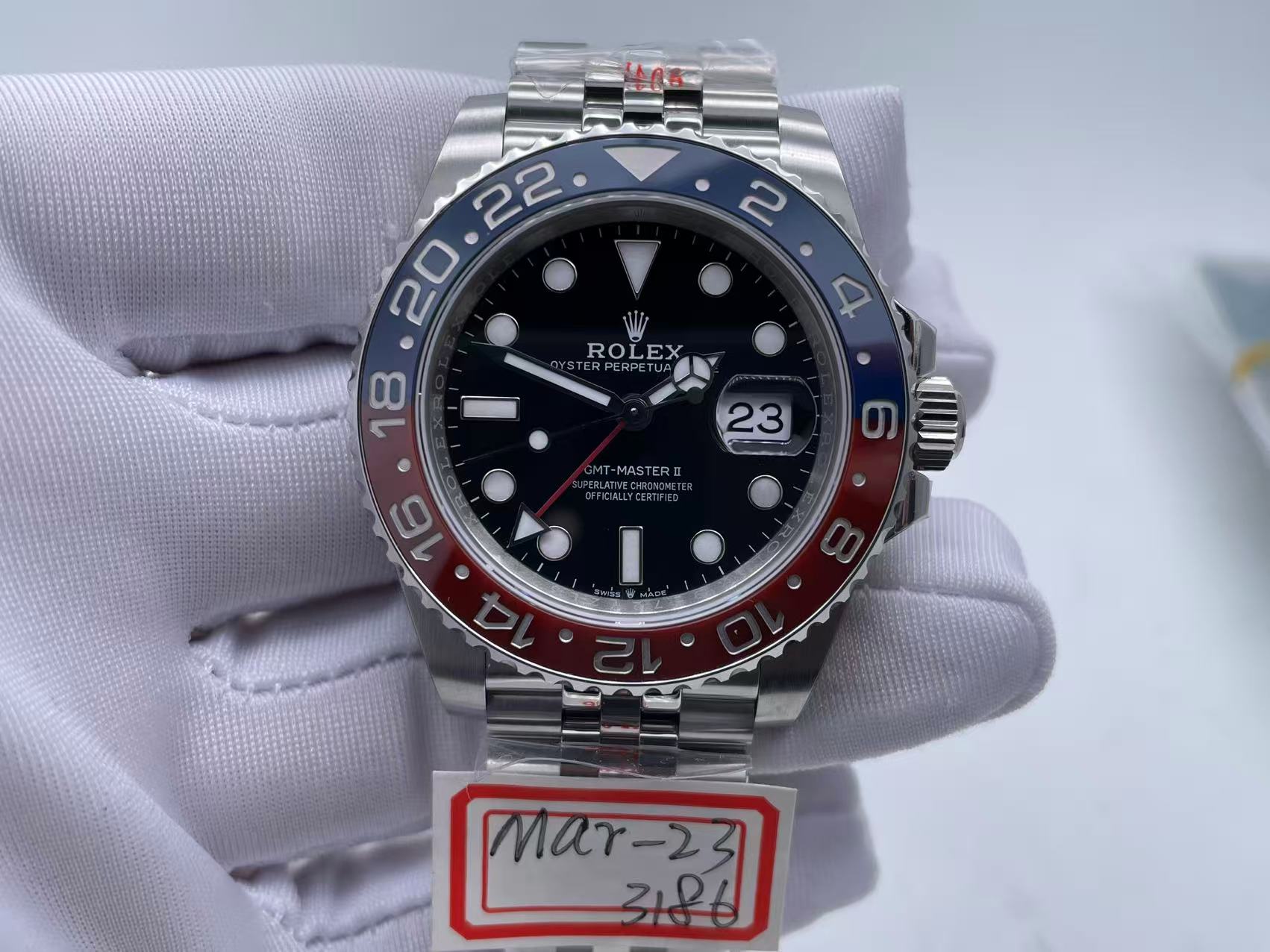 ROLGMT0312B - GMT II 16710 Pepsi SS/SS Blk BPF VR3186 CHS $348