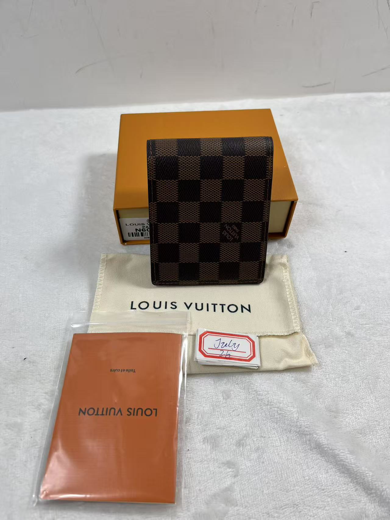 LV Damier Ebene Multiple Brown Wallet