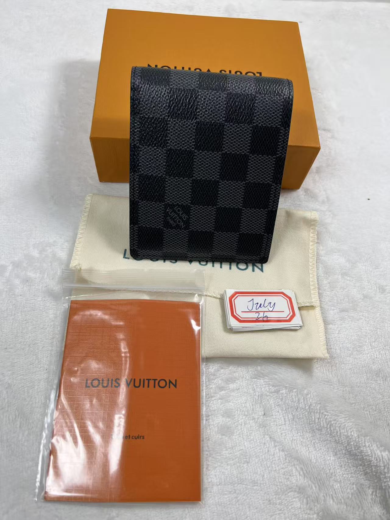 LV N63336 Marco Black Wallet