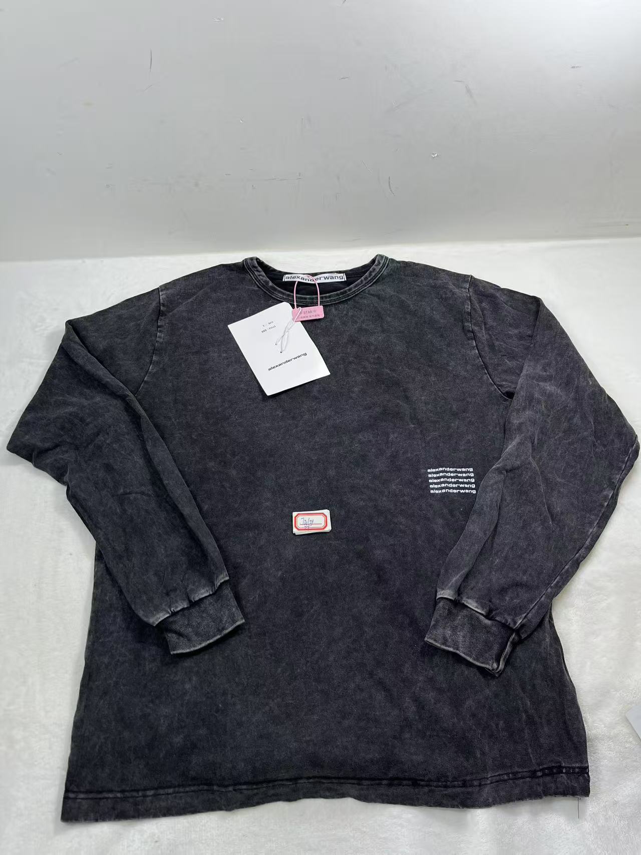 Alexanderwang unisex sweatshirtin dense fleece Black size Large