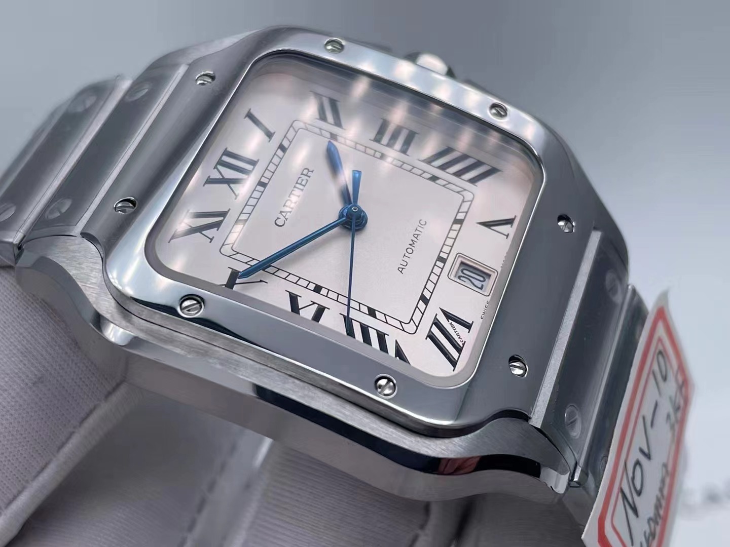 CAR0470E - Santos De Cartier Mens XL SS/SS White 3KF MY9015 $488