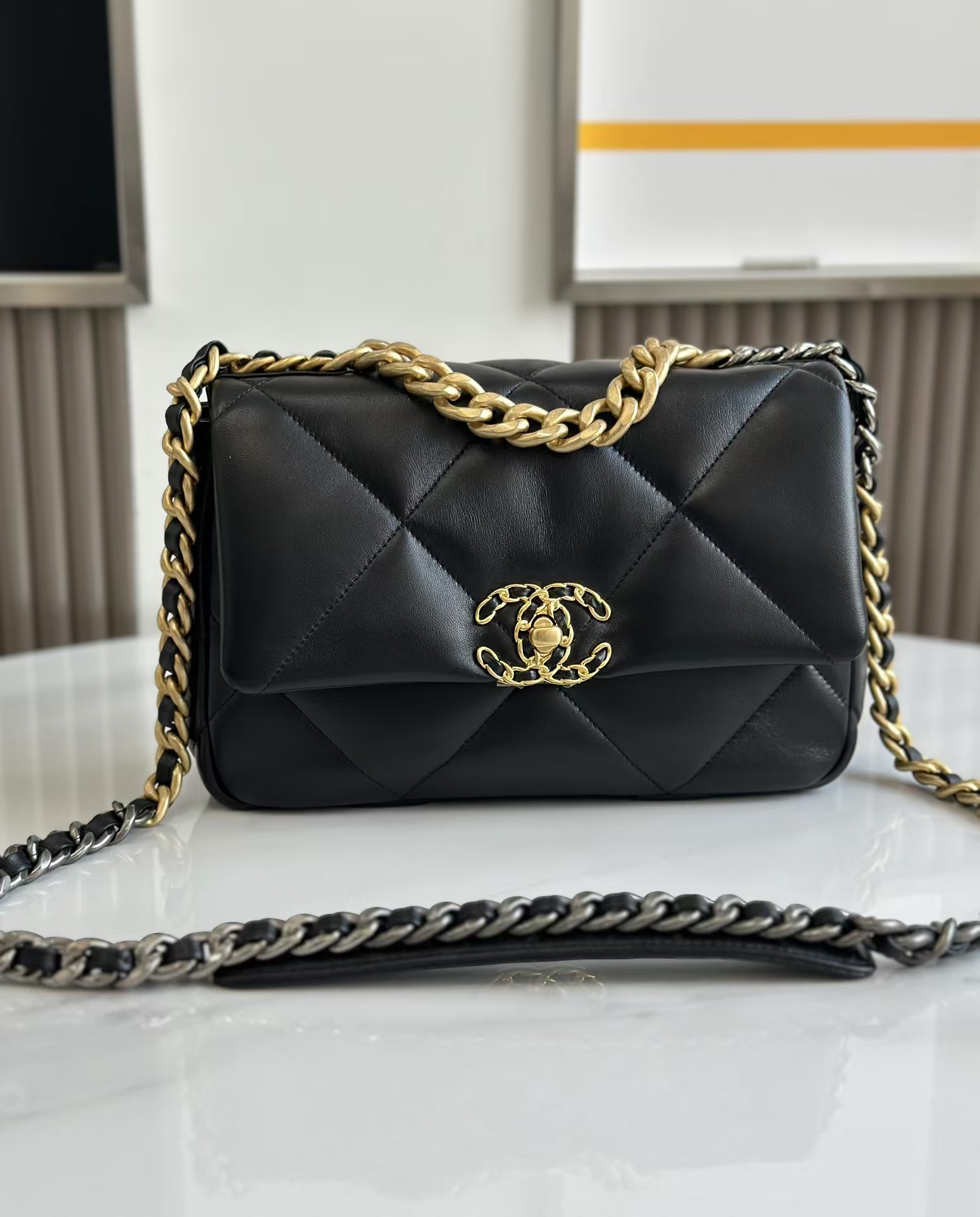 Chanel 19 Small Black Handbag
