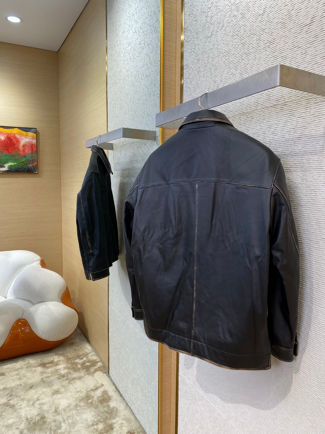 9 Jun ABF Loewe Leather jacket with worn effect - Men