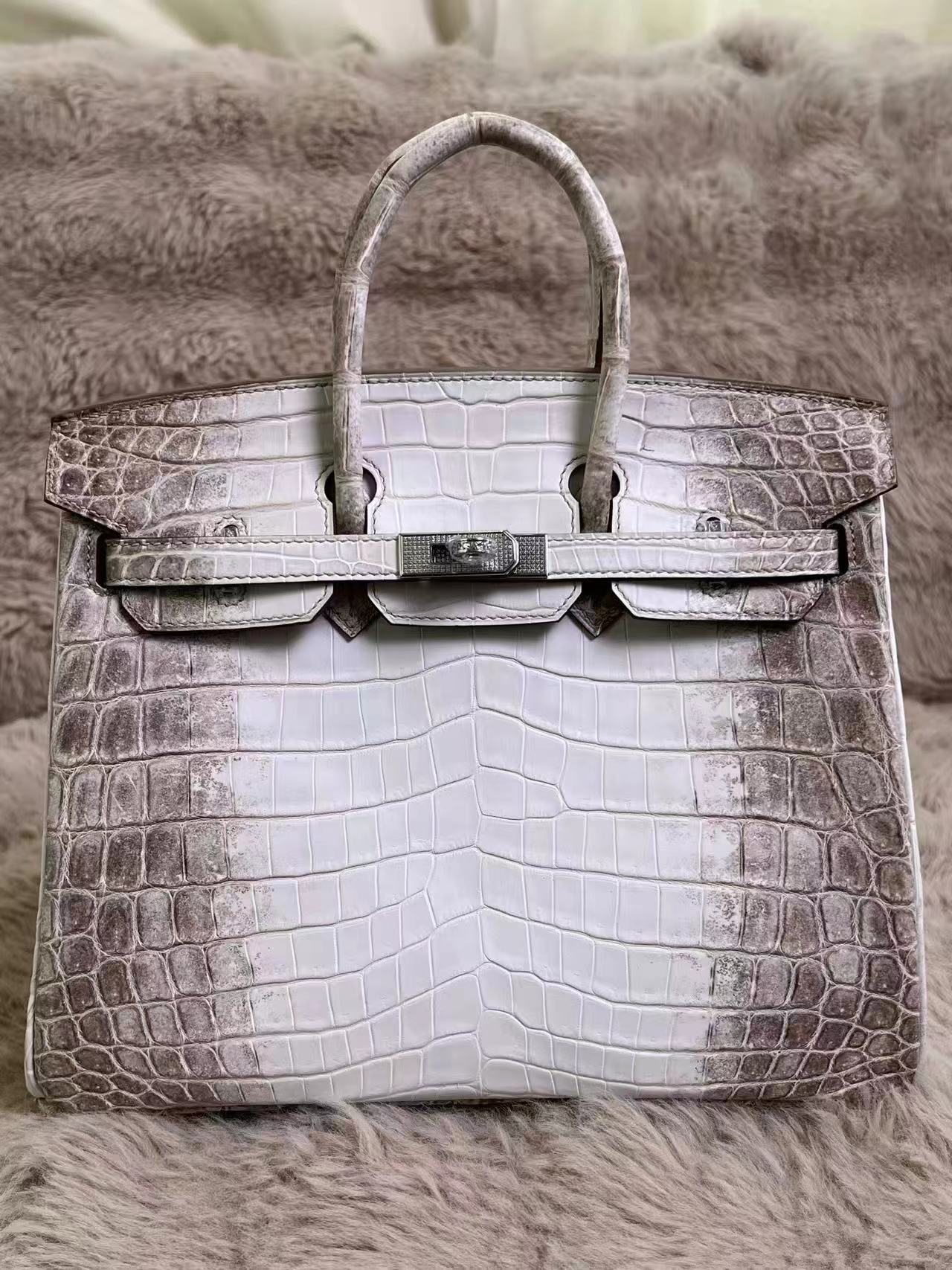 9 Jun ABF Hermès Birkin 30cm Diamond Himalaya Blanc Crocodile White Gold Hardware