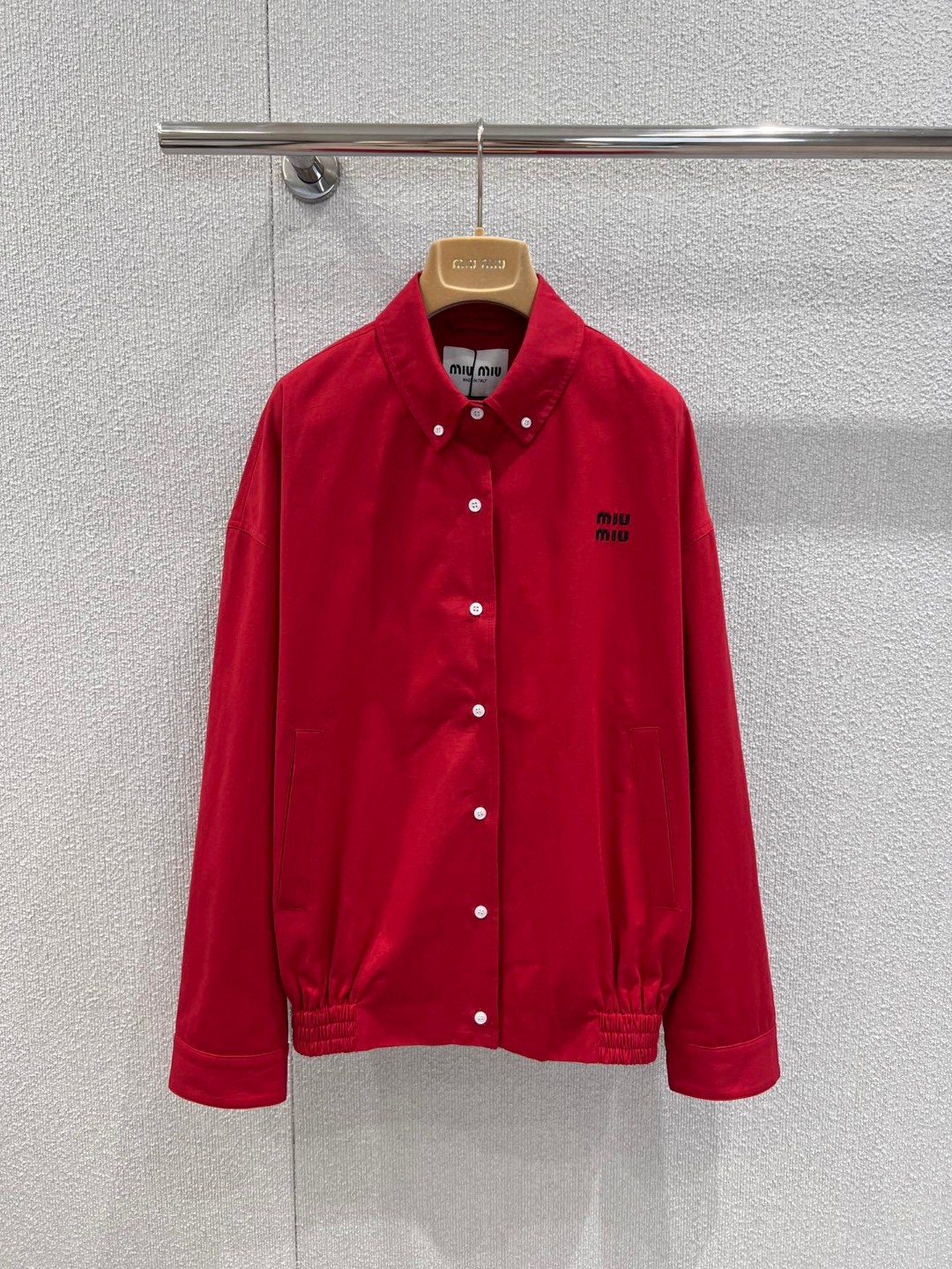 13 June ABF Miu Miu Cotton Jacket Red Tailored Fit
