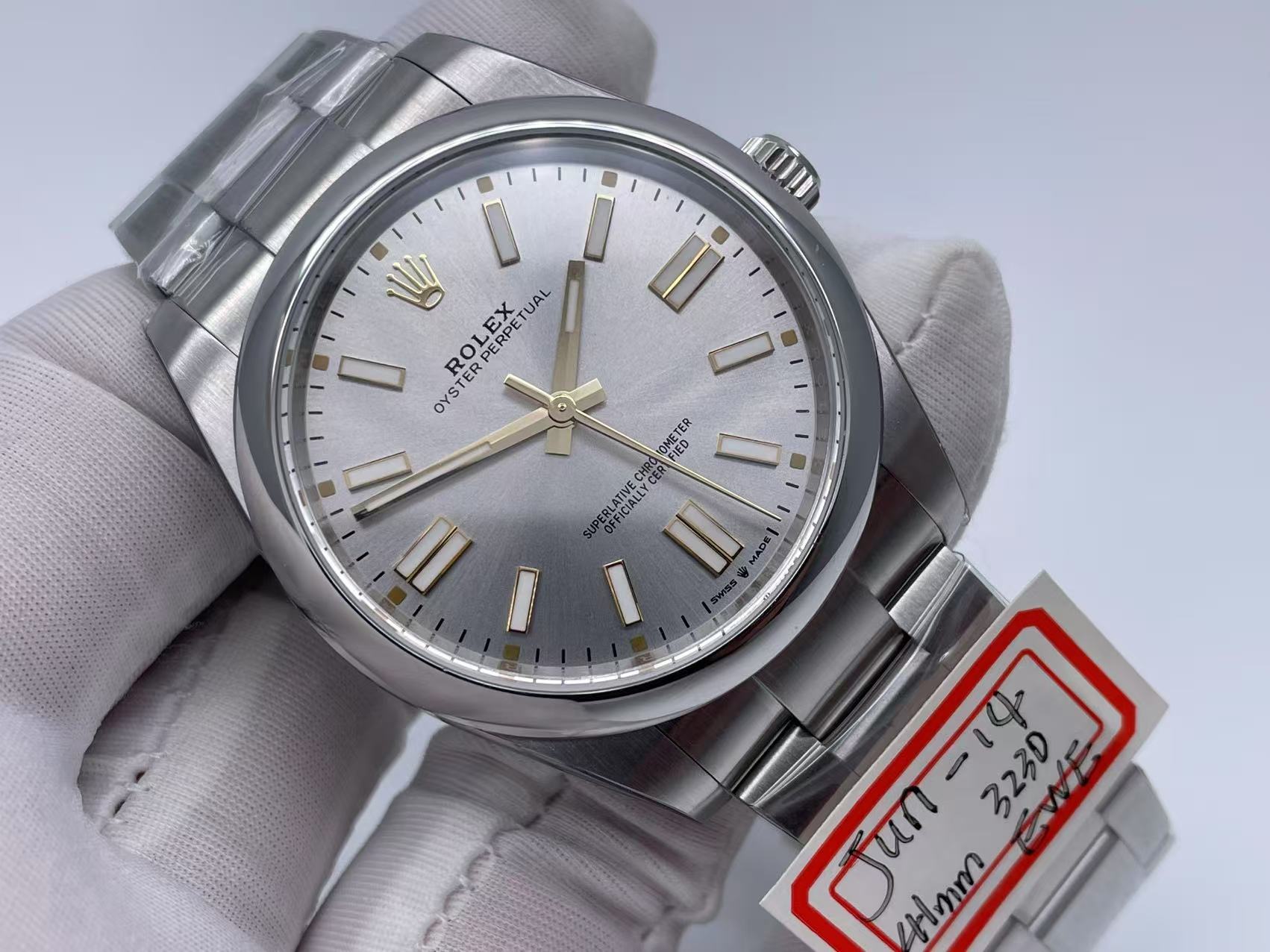 ROYP045A - Oyster Pert. 41mm 124300 SS/SS Silver EWE A3230 $298