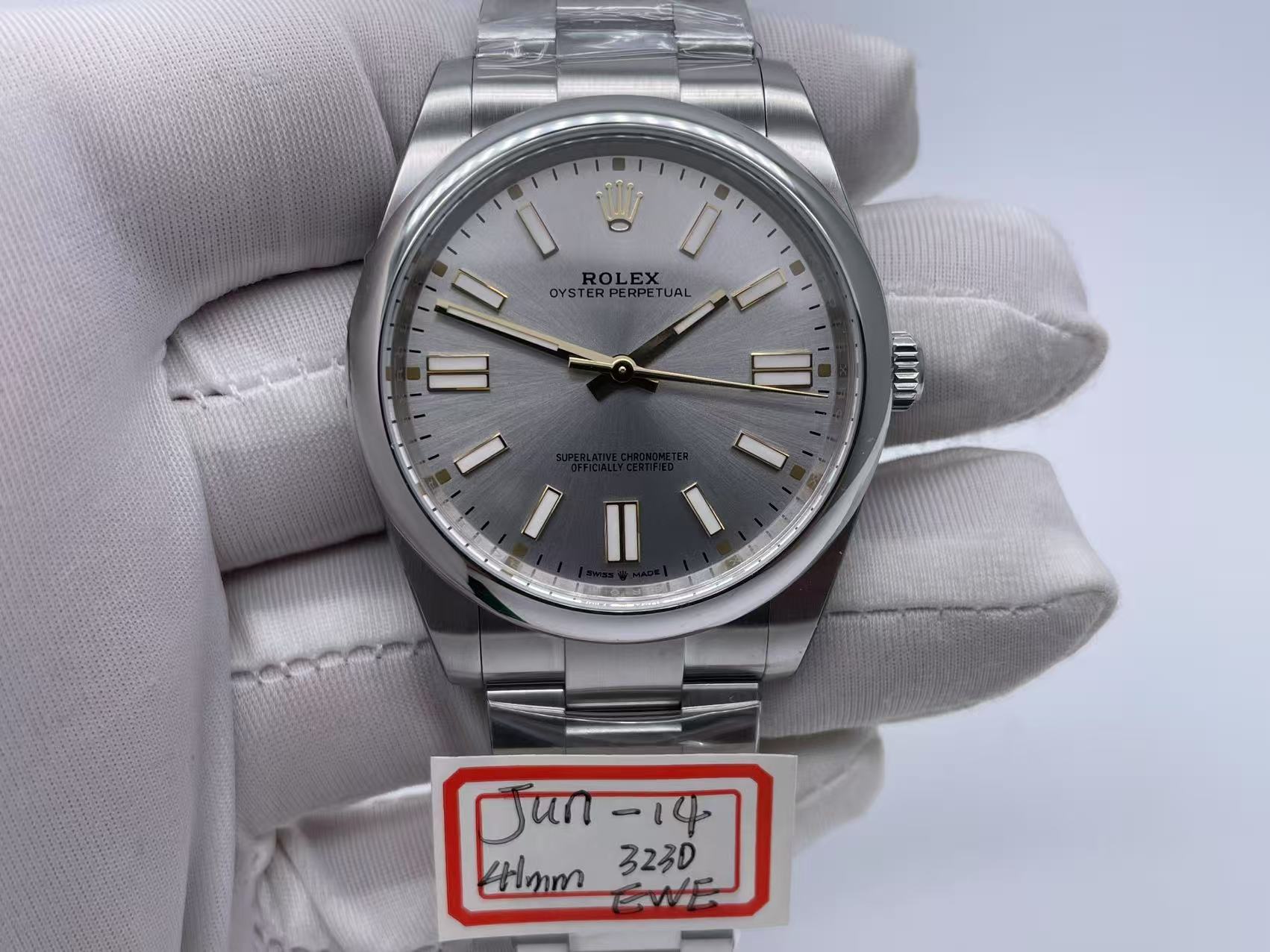 ROYP045A - Oyster Pert. 41mm 124300 SS/SS Silver EWE A3230 $298