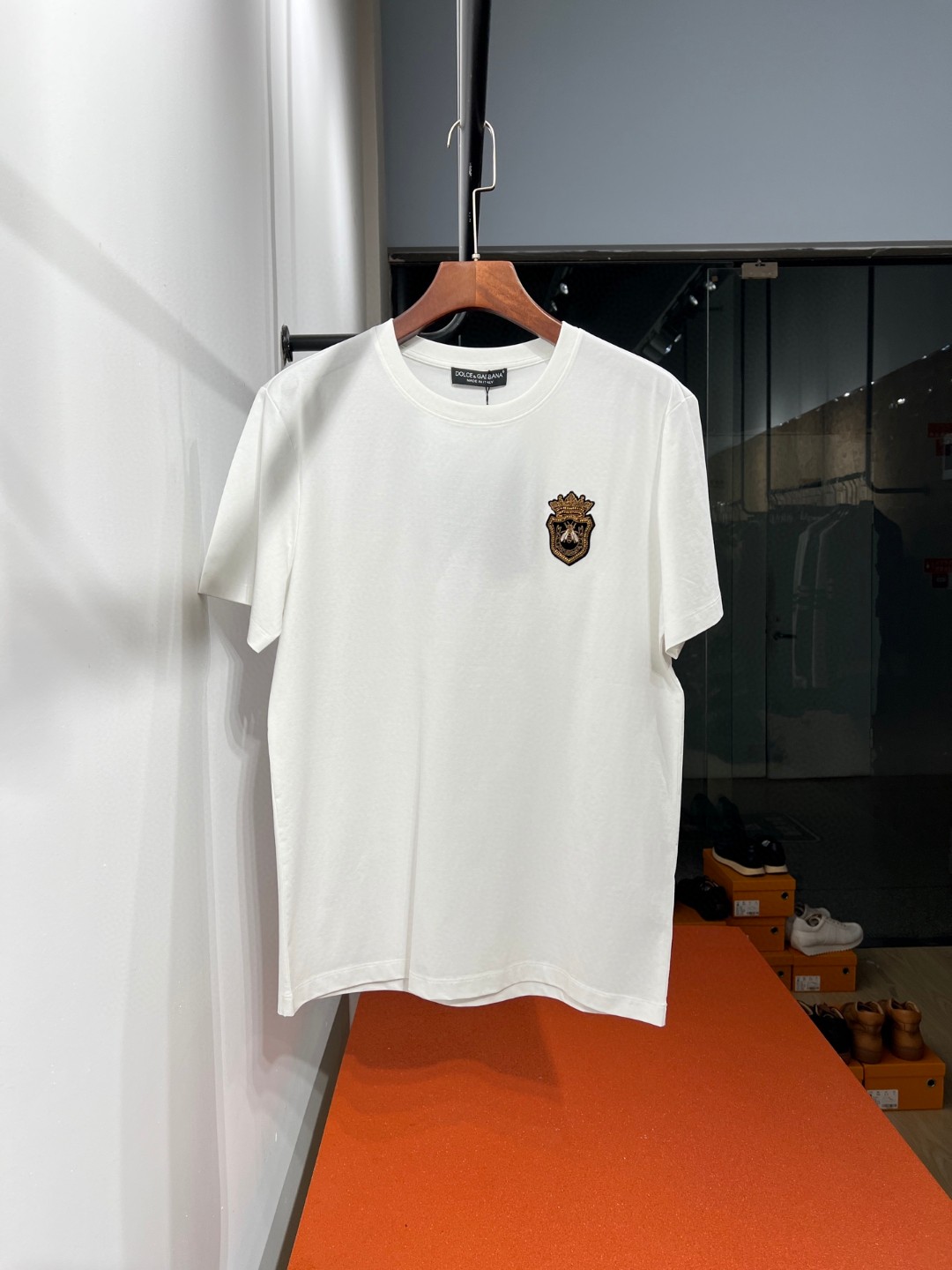 18 June ABF  Dolce & GabbanaCotton  T-Shirt with heraldic patch in White for Men