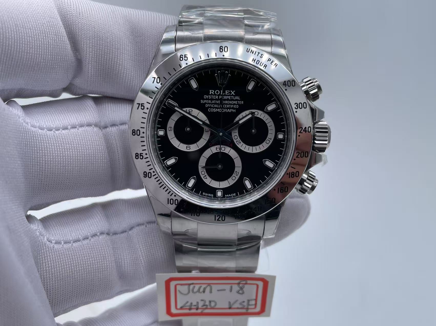 Daytona 116520 904L SS VSF 1:1 Best Edition Black Dial On 904L SS Bracelet DD4130 $588