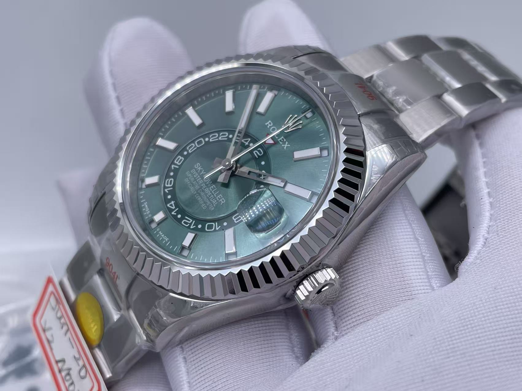 Noob Sky dweller SS Green dial Oyster Bracelet V2
