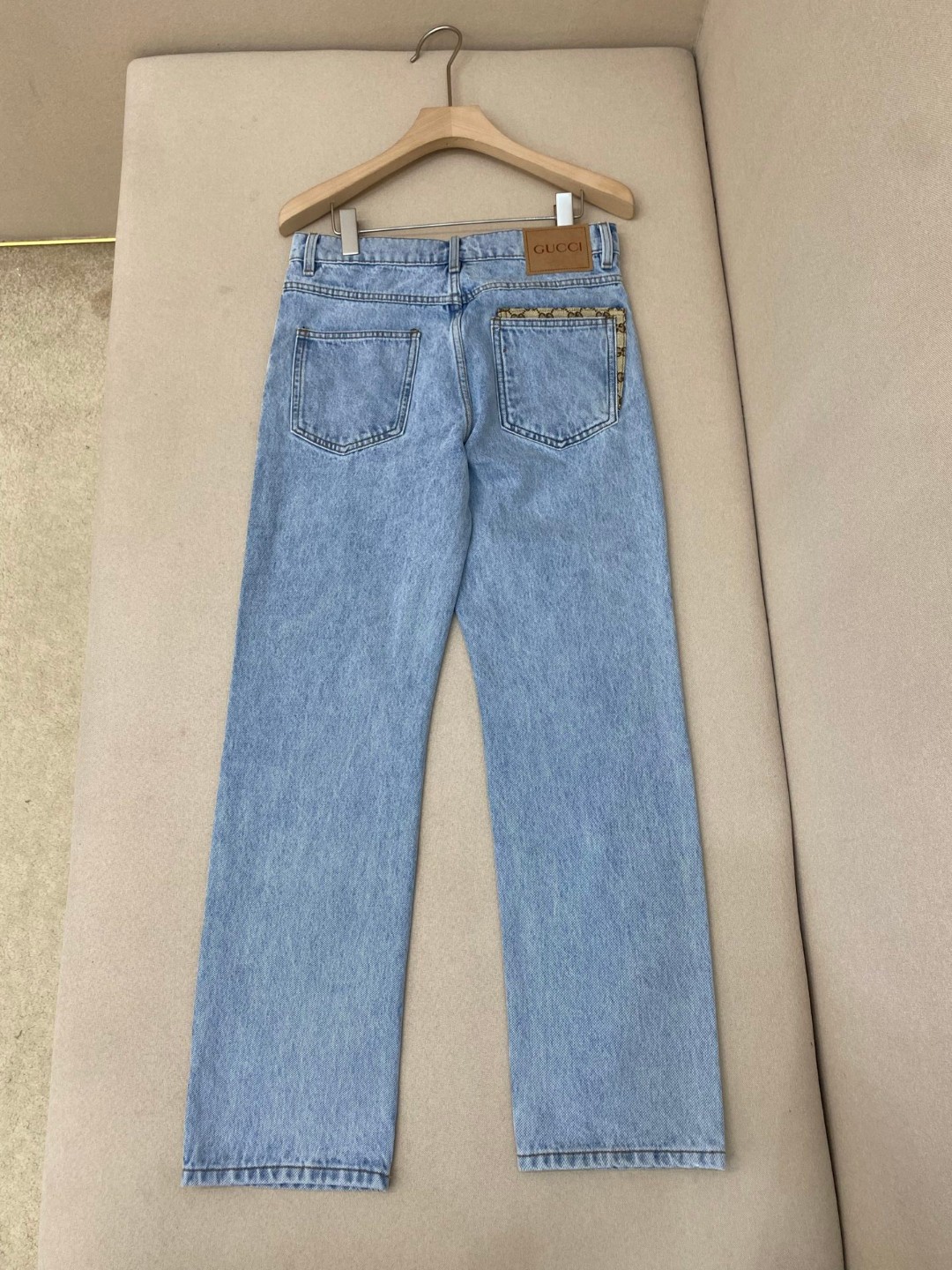 30 July ABF Gucci Washed denim pant with GG insert