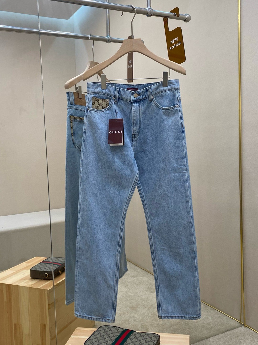 30 July ABF Gucci Washed denim pant with GG insert