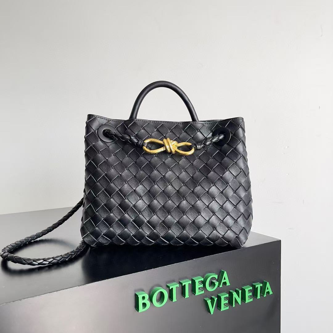 27 June ABF Bottega Veneta Brown Intrecciato Leather Small Andiamo Tote