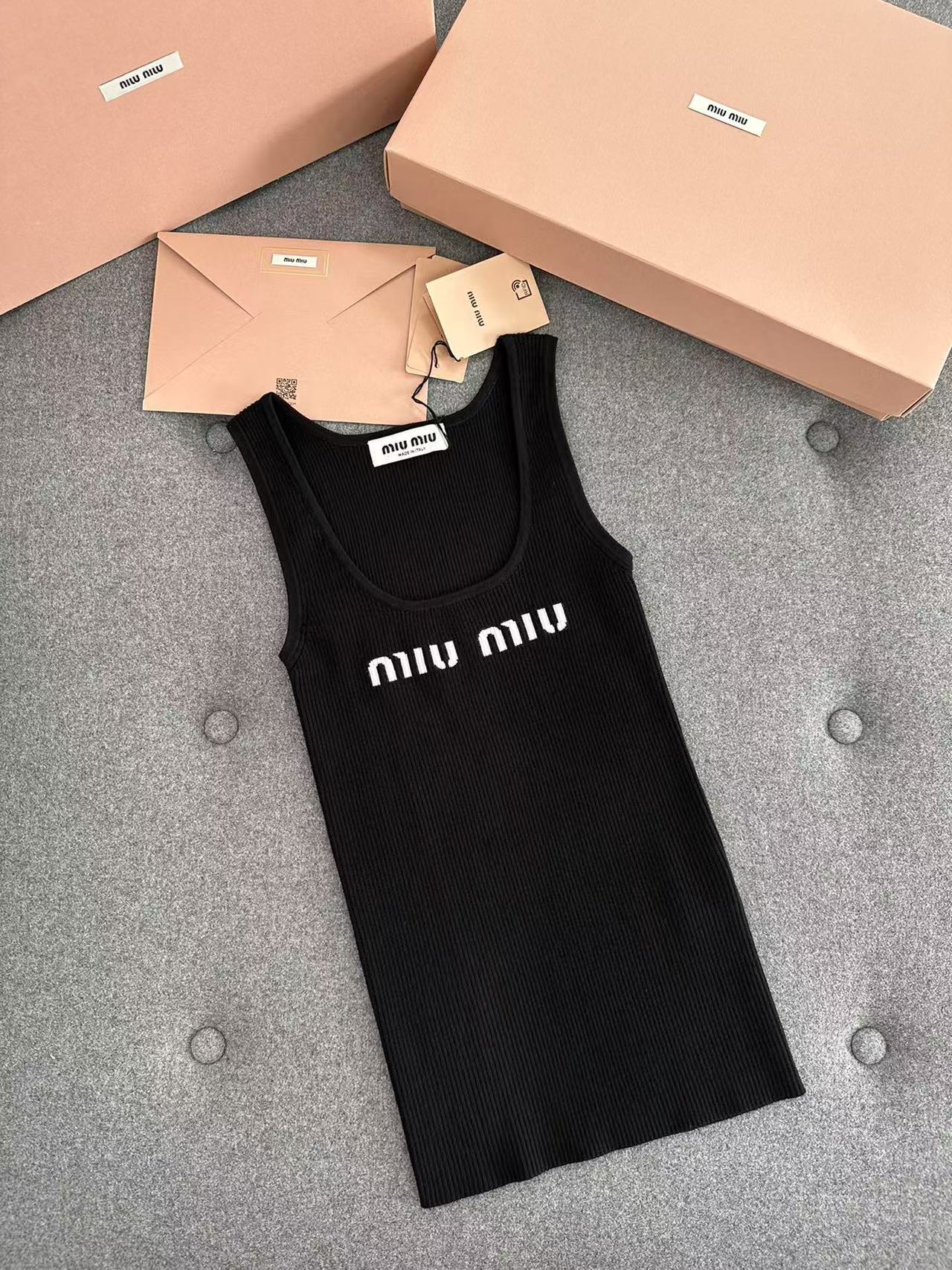 27 June ABF Miu Miu Tops Miumiu Black Womens Vest