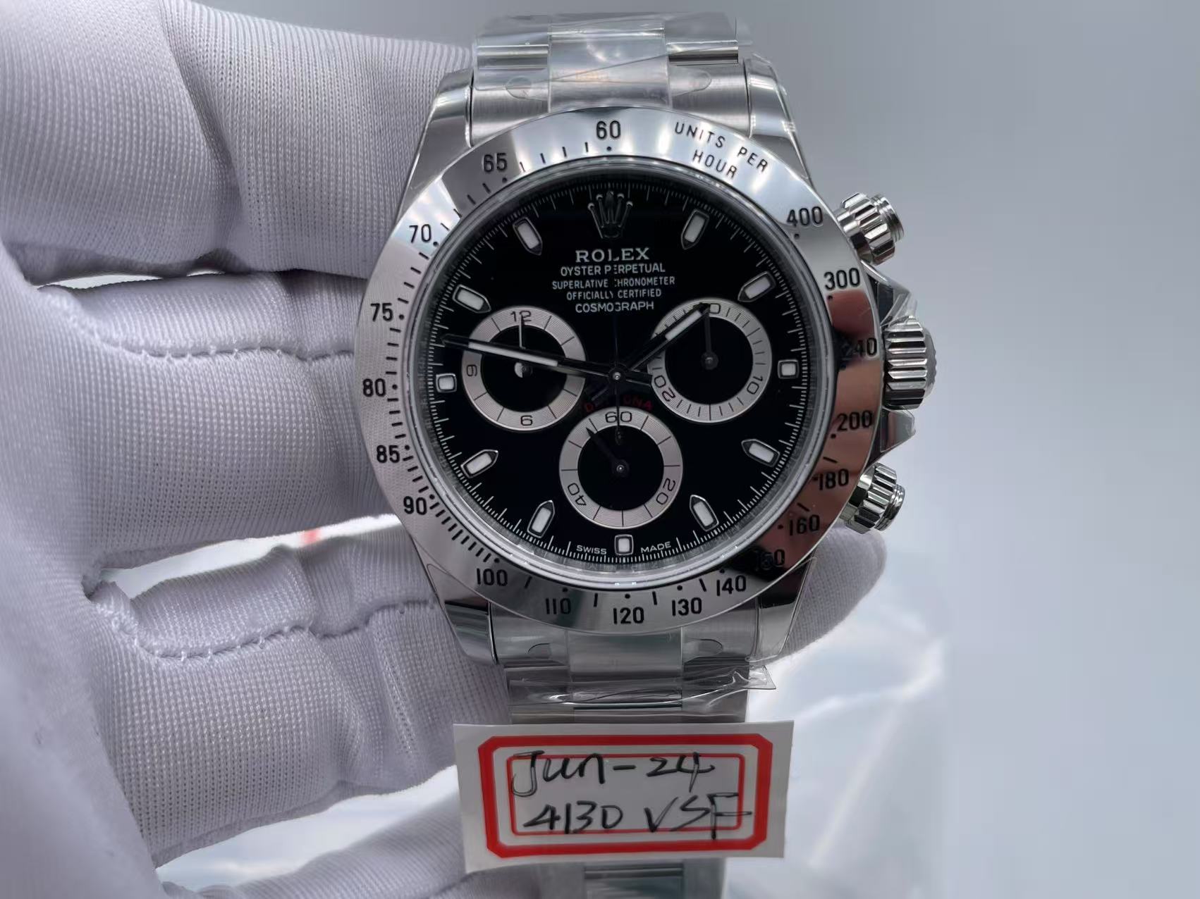 Daytona 116520 904L SS VSF 1:1 Best Edition Black Dial On 904L SS Bracelet DD4130 $588