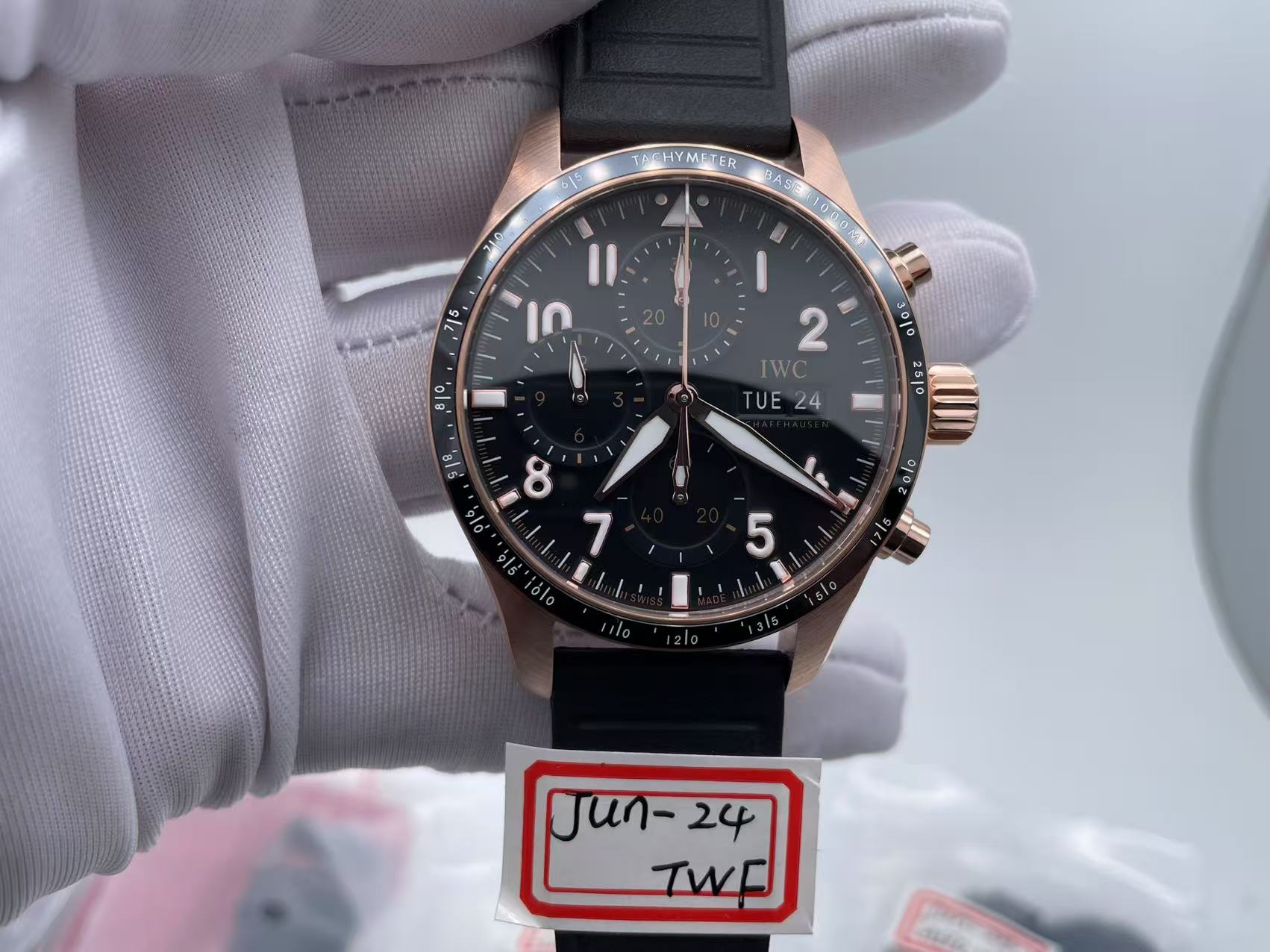 IW388309 Pilot's Watch Performance Chronograph 41 RG Black