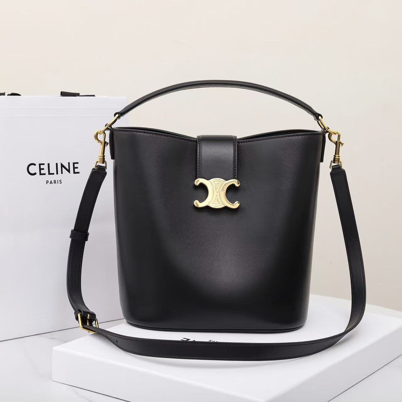 28 Jun ABF Celine Medium Louise Shoulder Bag Black Leather
