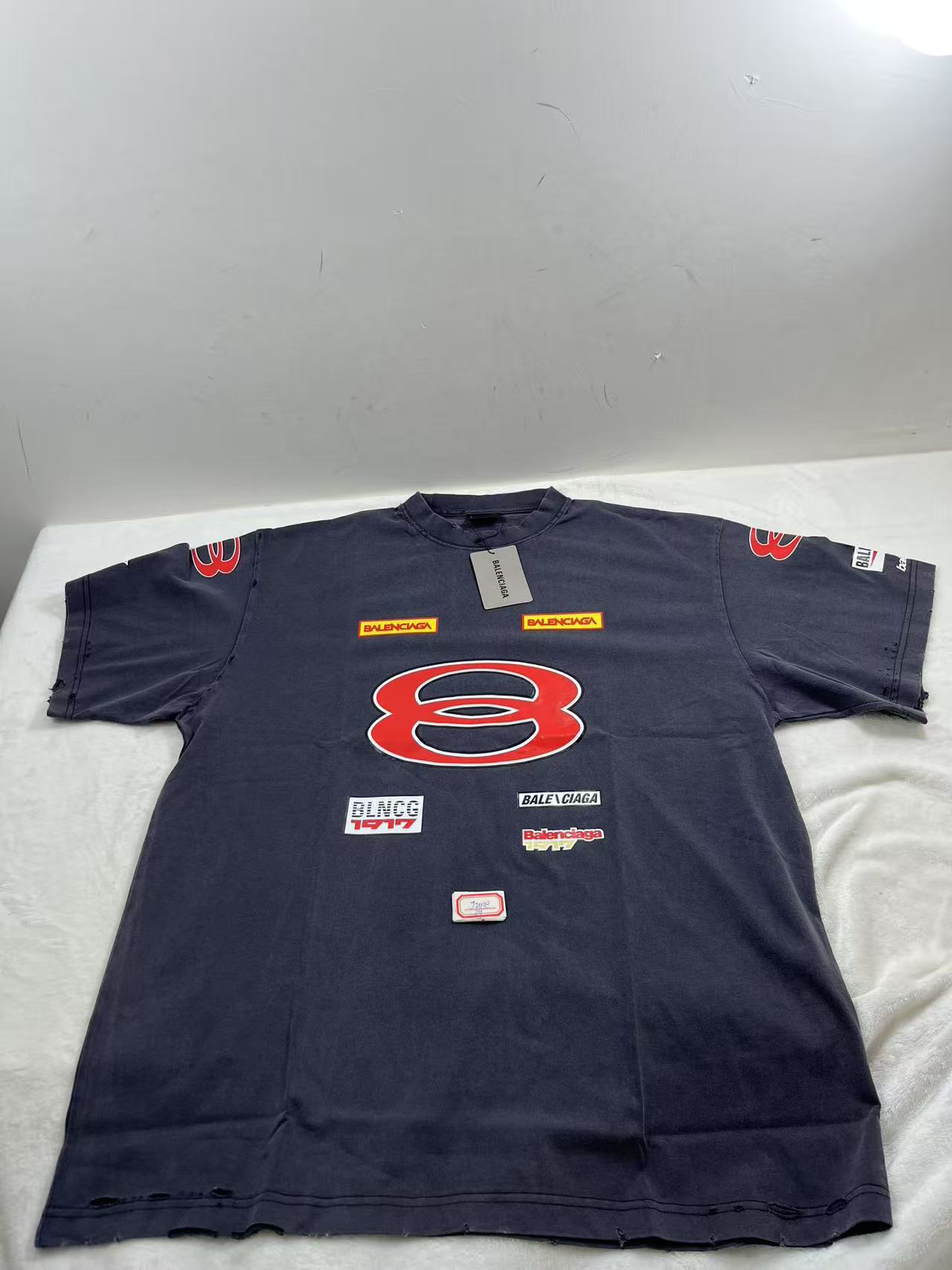 30 Jun ABQ Balenciaga Oversized Distressed Logo T-Shirt