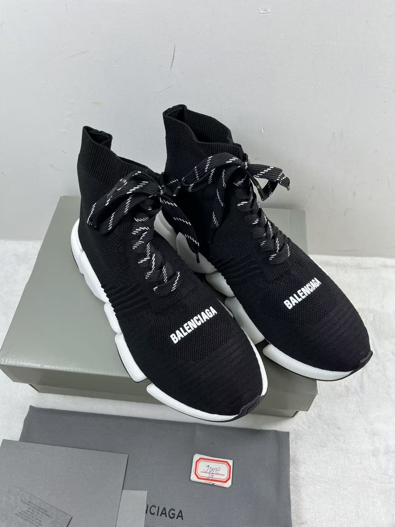 30 Jun ABF Balenciaga Bouncer Chunky-Sole Sneakers - Black for Women