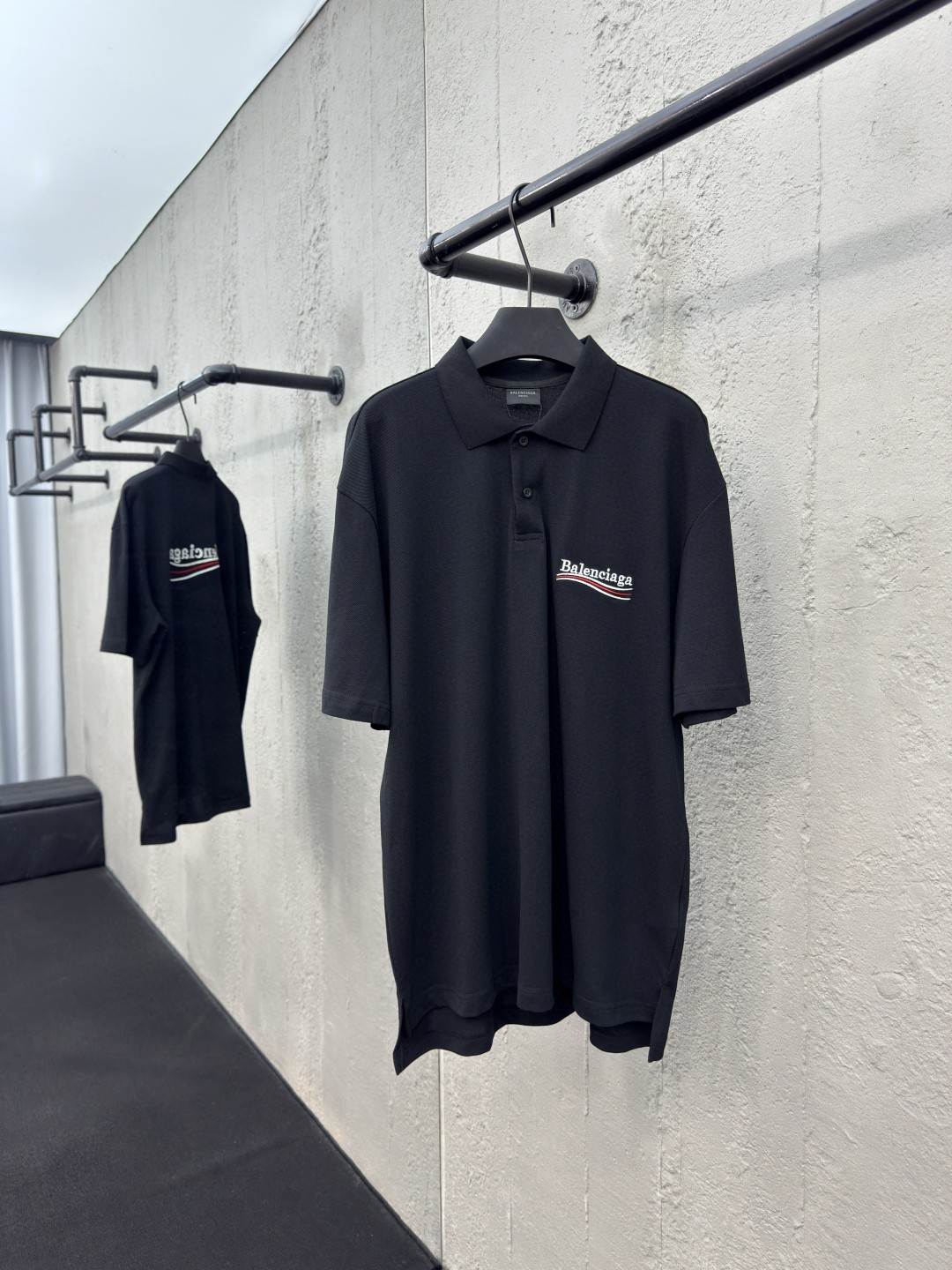 3 July ABF Balenciaga Logo Cotton Polo Shirt