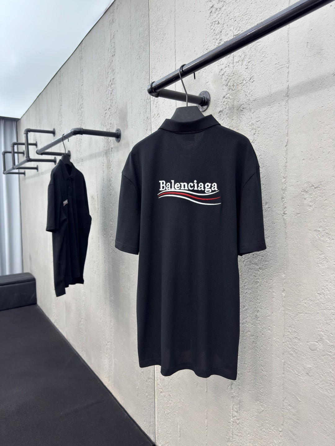 3 July ABF Balenciaga Logo Cotton Polo Shirt