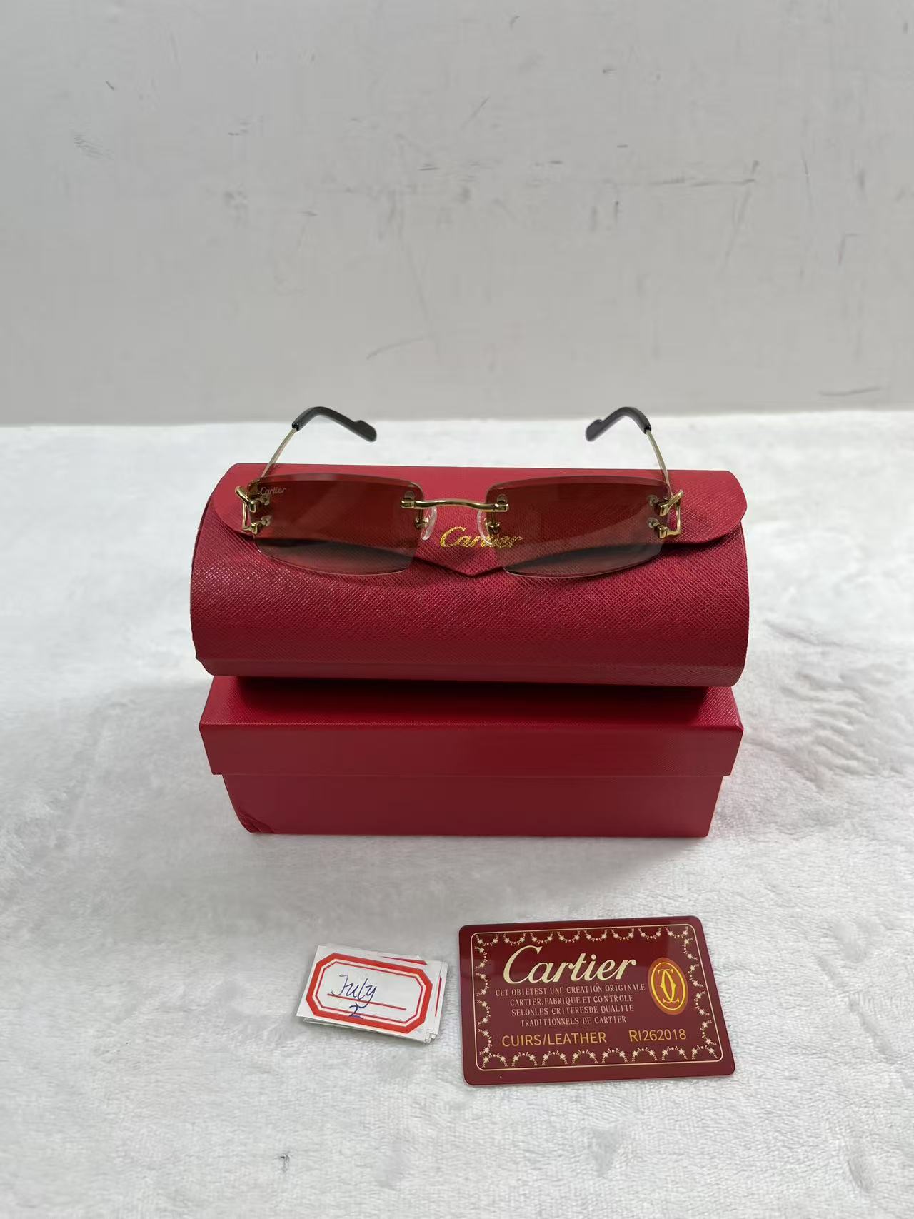 3 July ABQ Cartier Tank Vintage Genuine Sunglasses