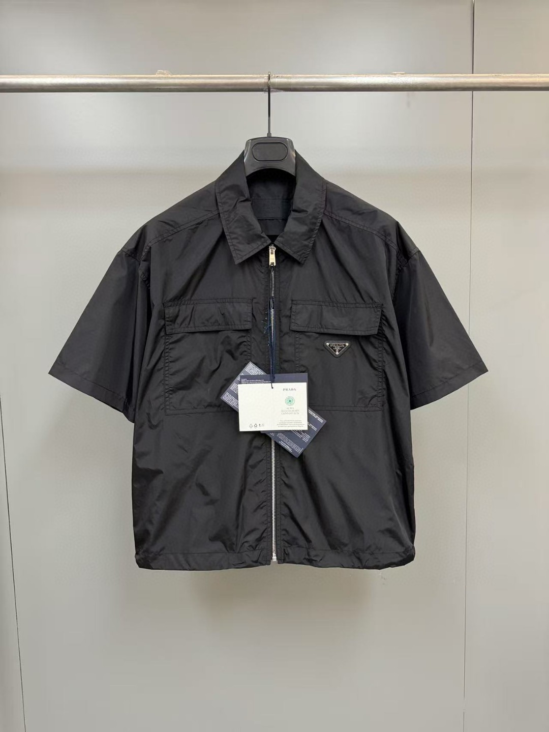 10 July ABF Prada Black Re-Nylon Shirt