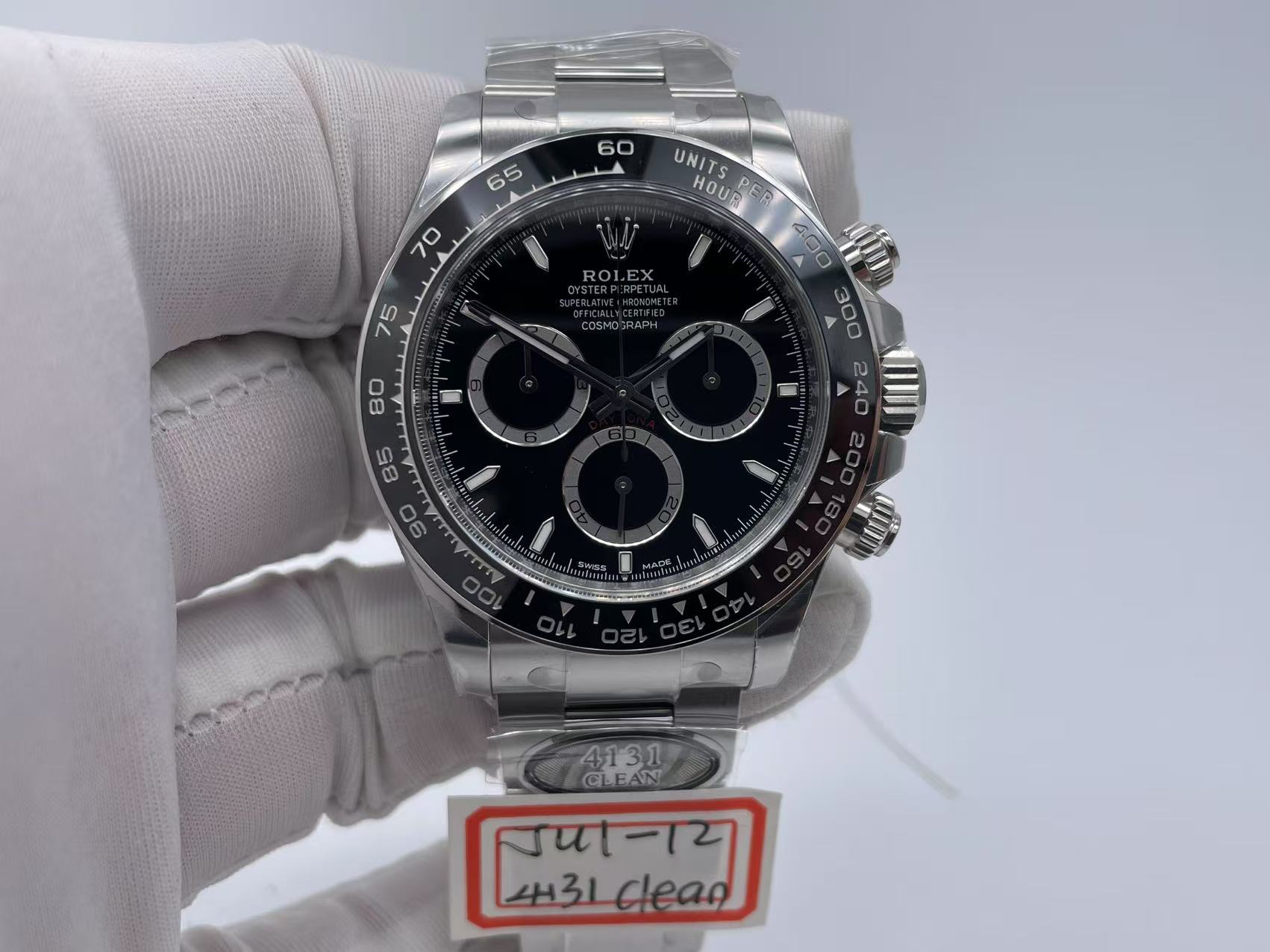 ROLDYT0462B - Daytona 126500 CER SS/SS Black 904L Clean SH4131 $838