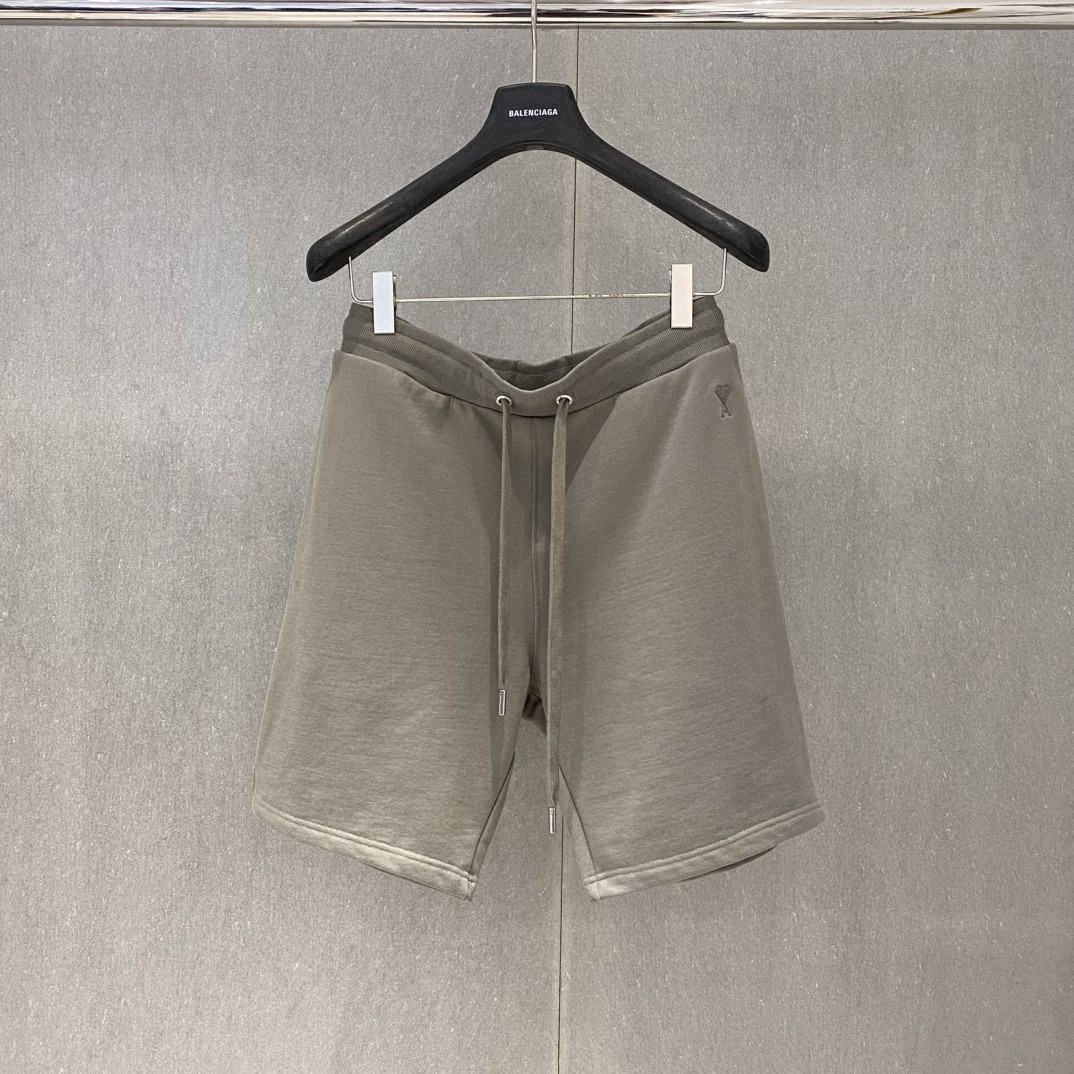 Ami Paris cotton Fleece French Terry Grey Shorts size M