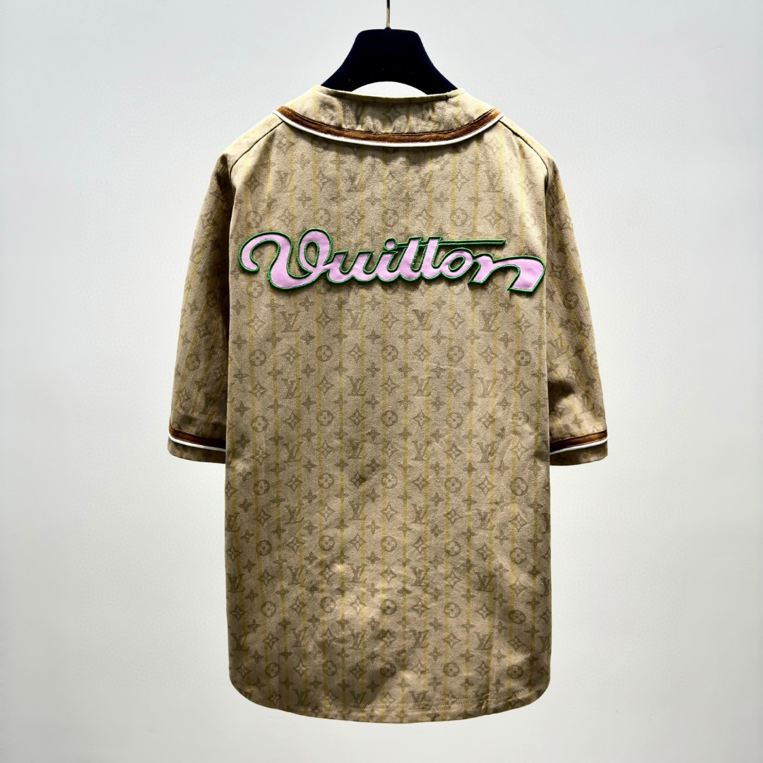 LV 1AIMXB Leather Baseball Shirt size 50
