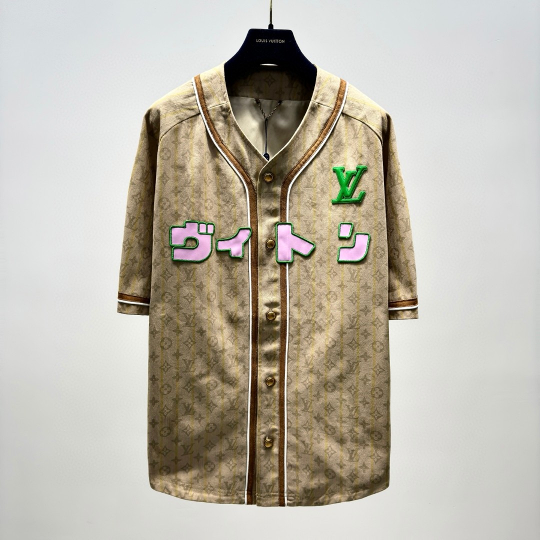 LV 1AIMXB Leather Baseball Shirt size 50