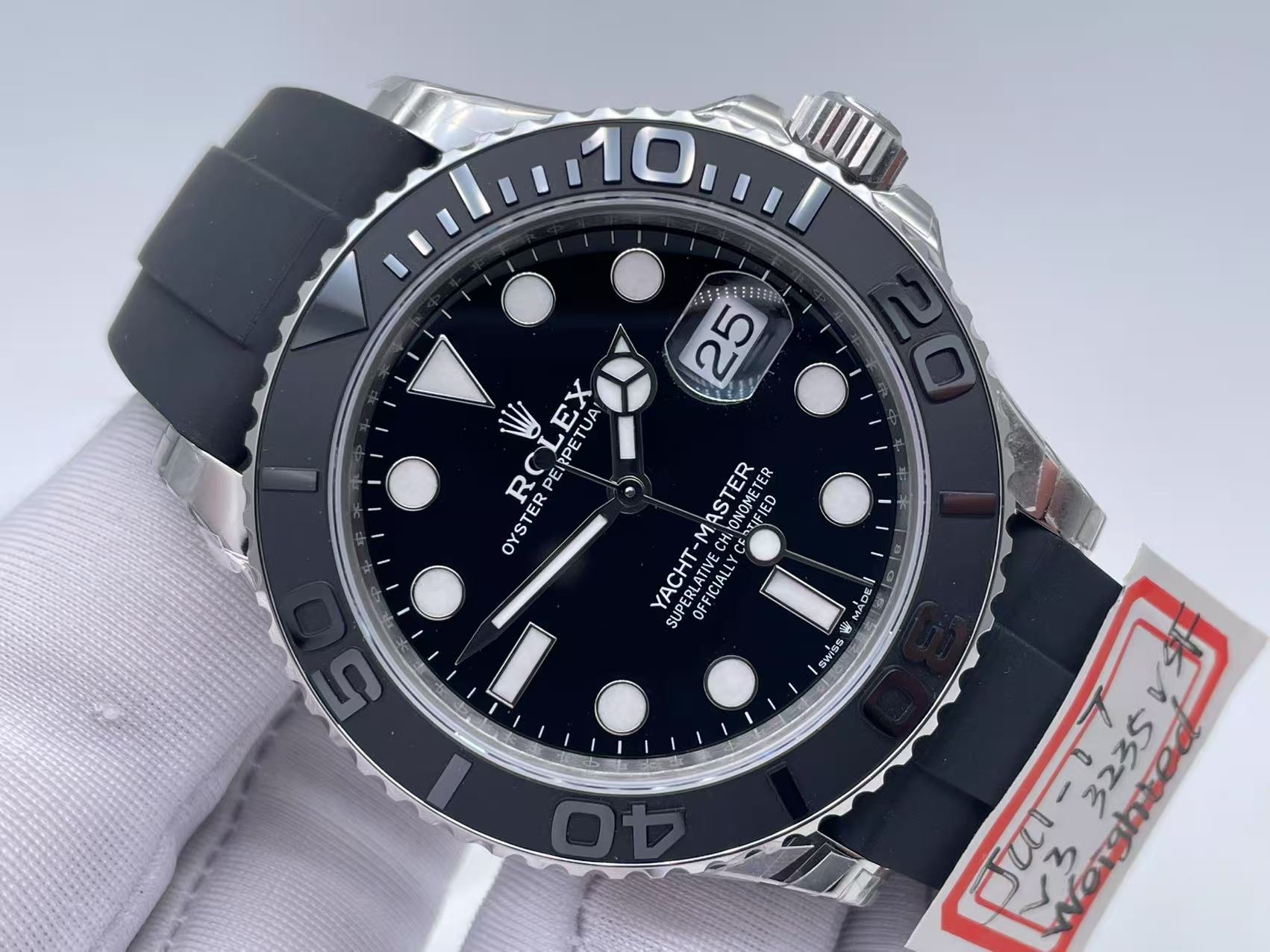 ROLYM258 - YachtMaster 226659 42mm Wt WG/RU Black VSF V3 VS3235 $588