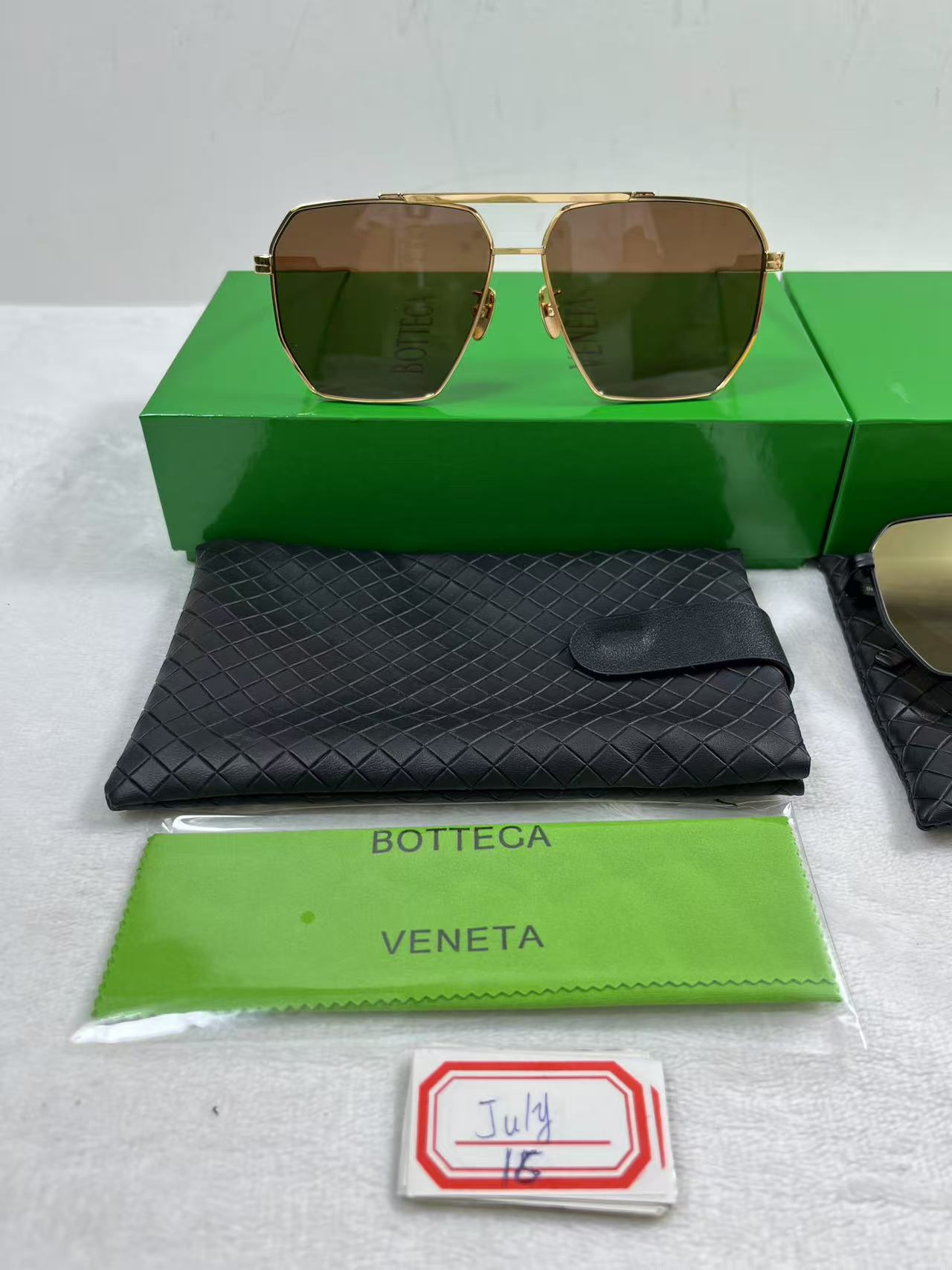 Bottega Veneta Men's BV1012S Sunglasses gold Brown