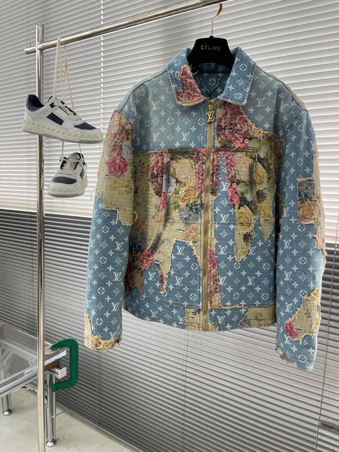 LV 1AAGQF Destroyed Workwear Denim Jacket