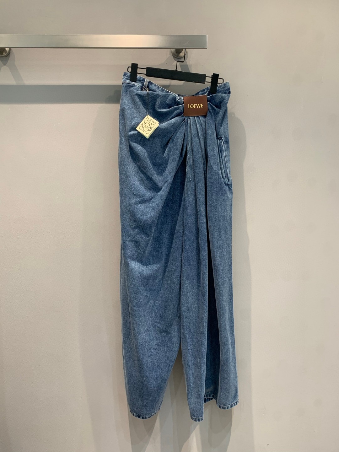 18 July ABF Loewe Draped wide-leg Jeans with Denim
