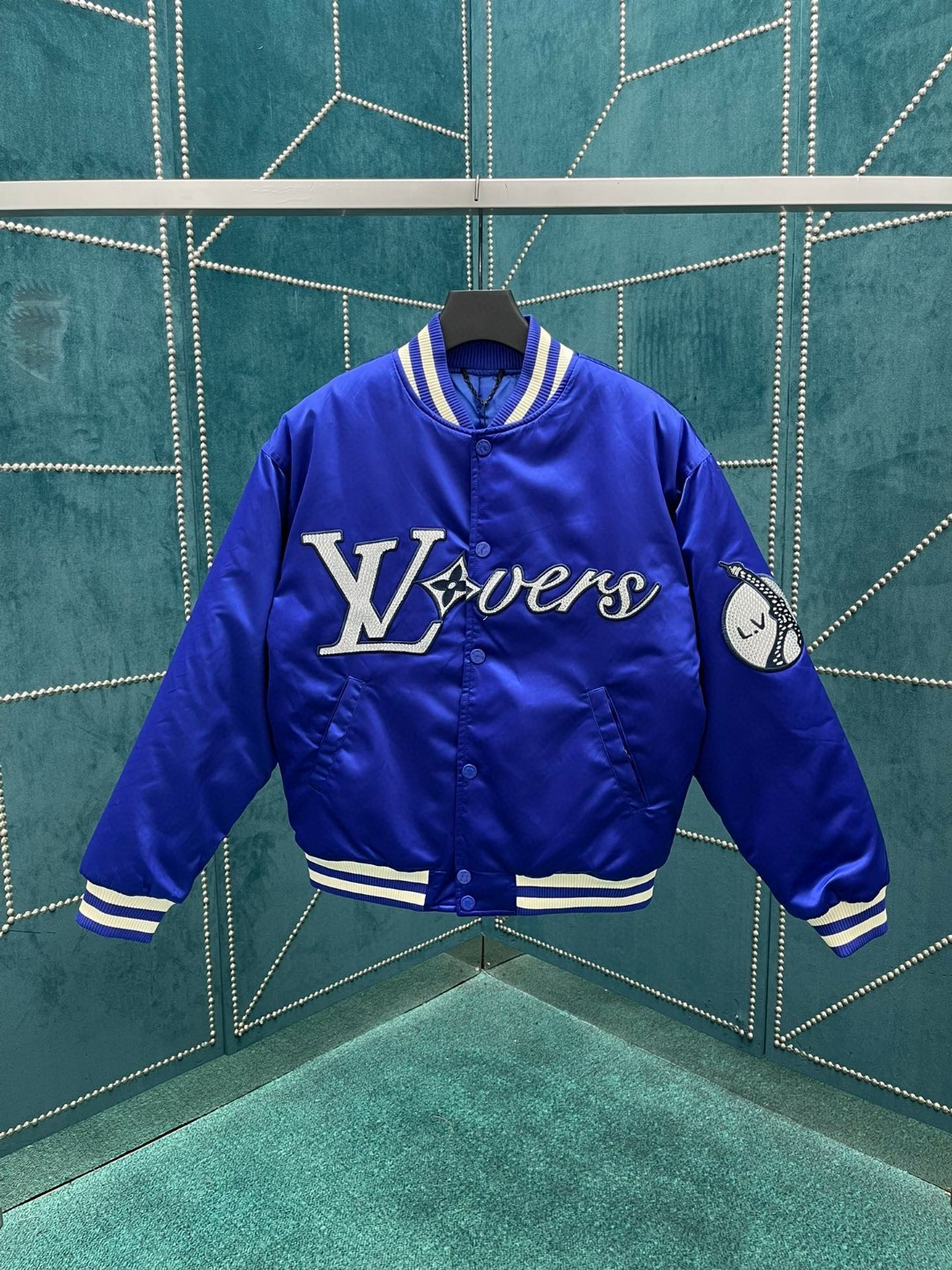2 Aug ABF LV Rhinestone baseball jacket