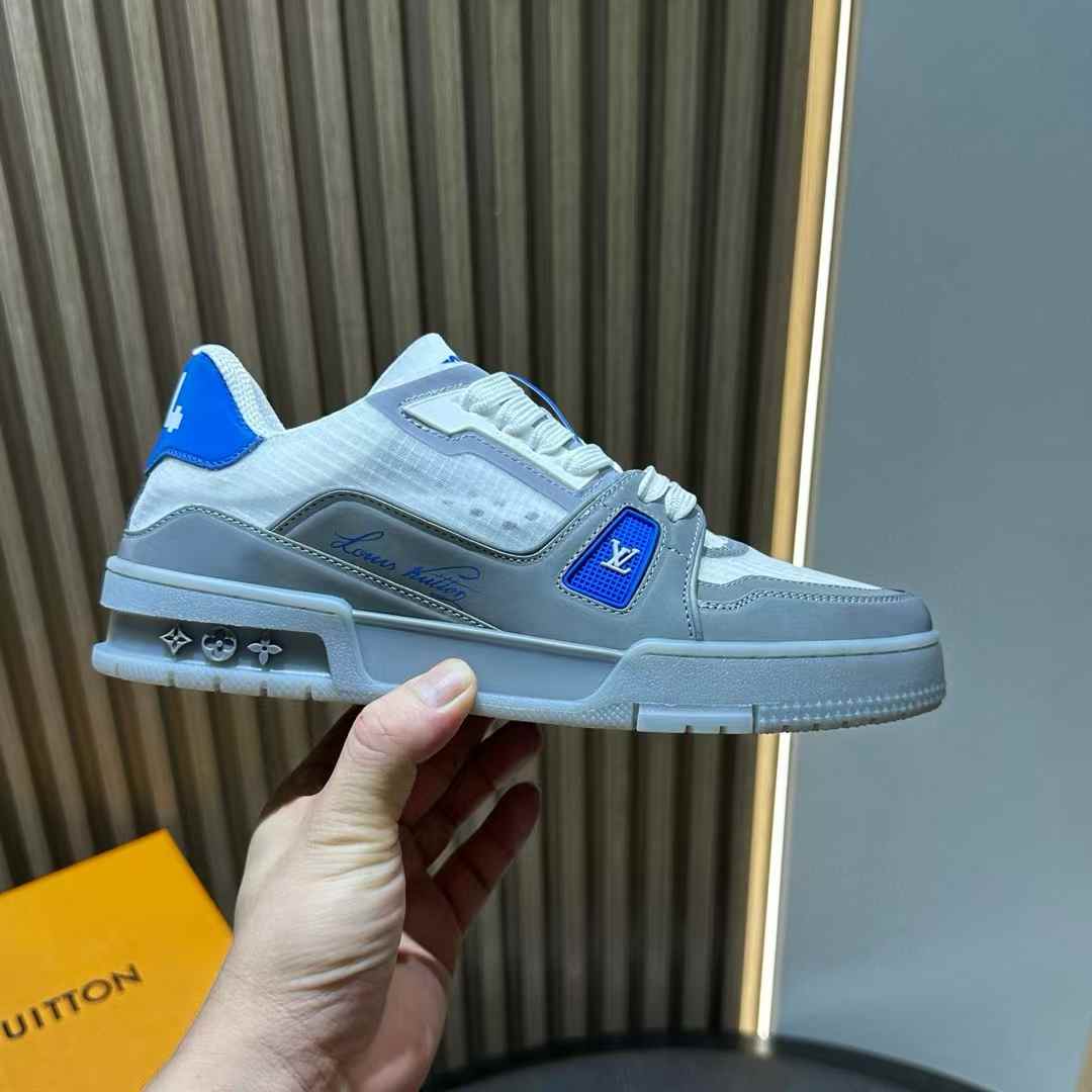 LV Shoes Grey Blue